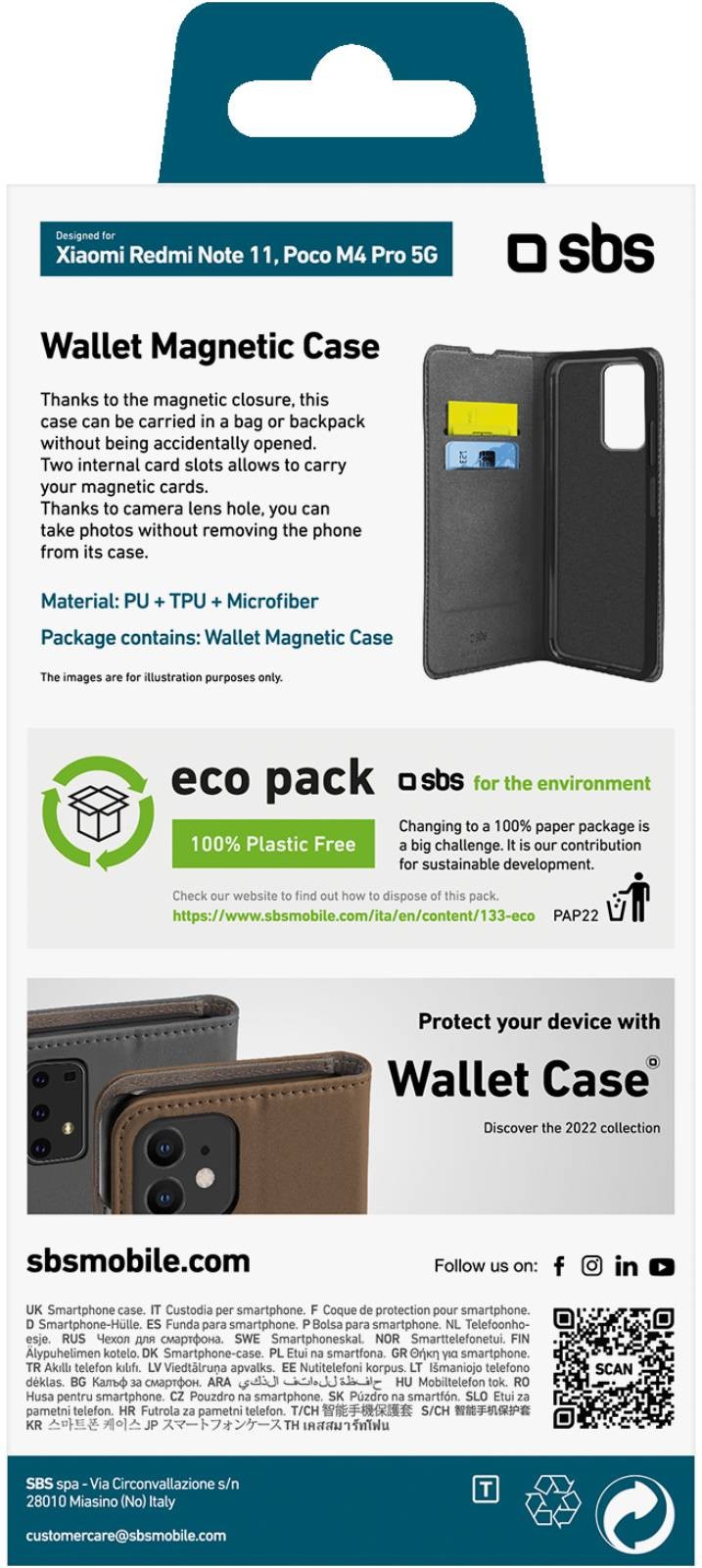 Etui SBS  de protection Wallet Lite pour Xiaomi Redmi Note 11/Poco M4 Pro 5G - ETUI-REDMNOT11POCOM4