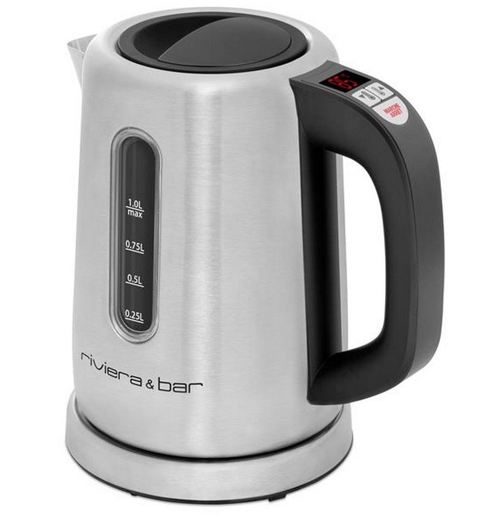 Bouilloire RIVIERA & BAR Température réglable 1L 2000W Inox BBT350