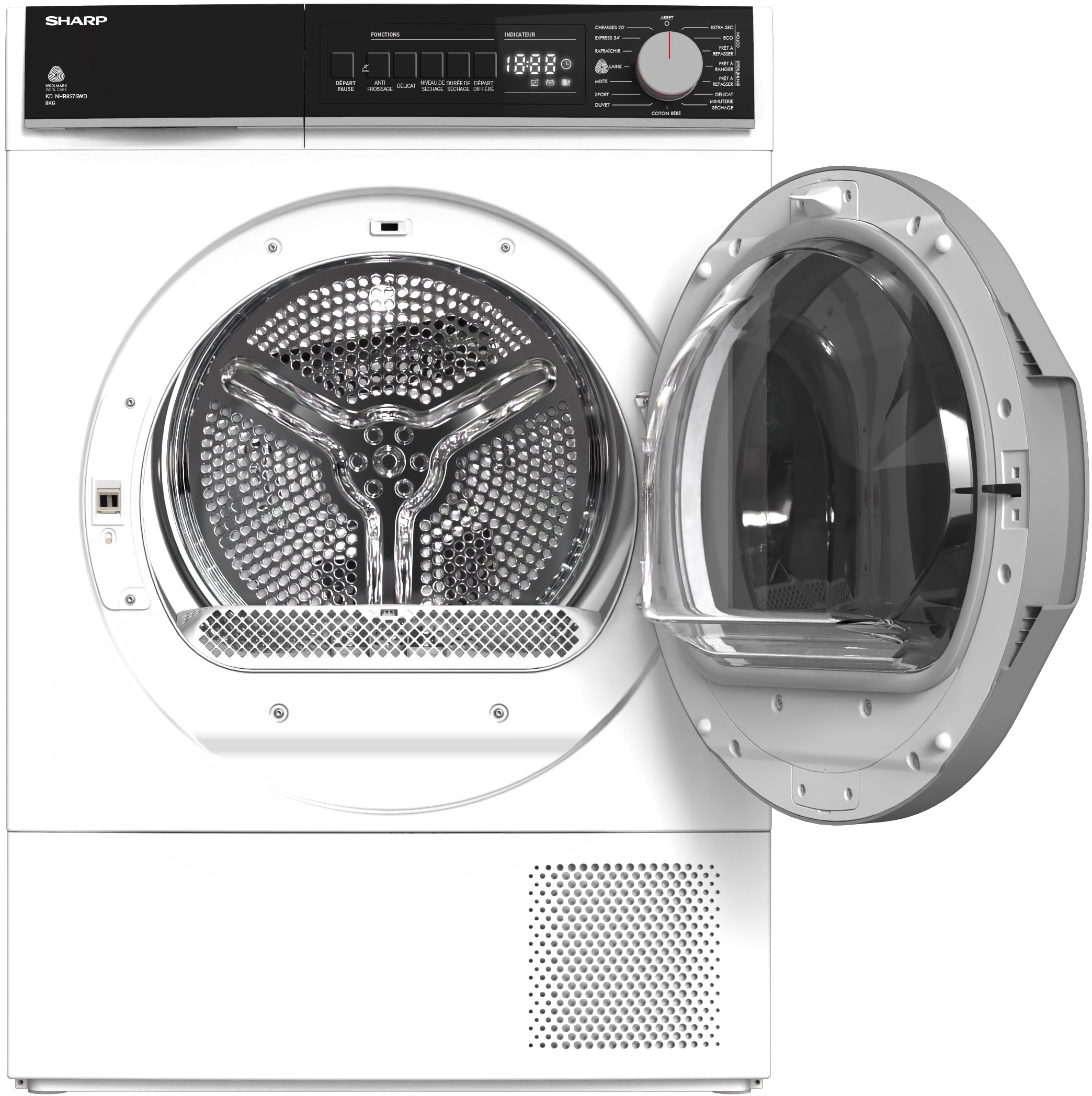 Sèche-linge pompe à chaleur SHARP  - KDNHB8S7GWD