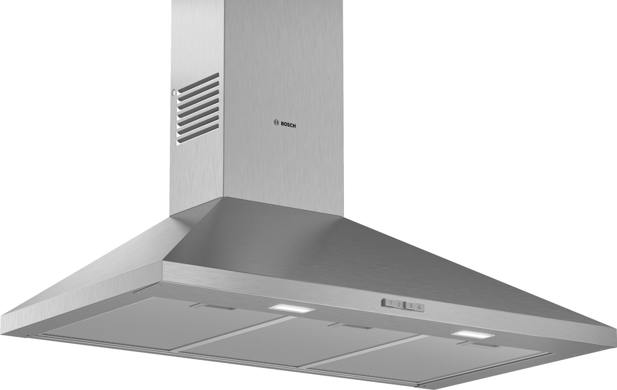 BOSCH Hotte decorative murale Pyramide Série 2 90 cm 65dB Inox  DWP94BC50