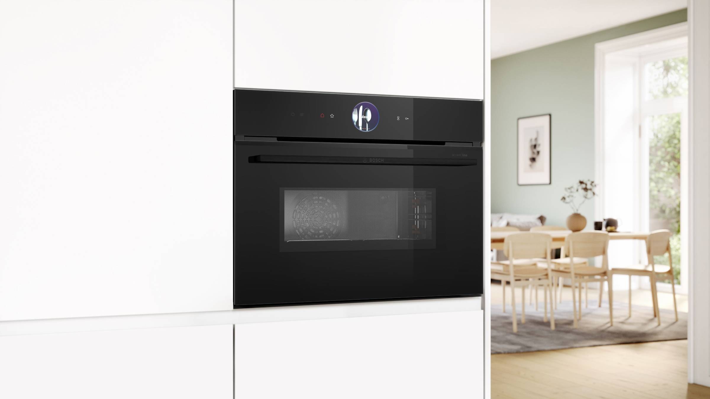 Four encastrable pyrolyse BOSCH Micro-ondes 45L Noir - CMG976KB1