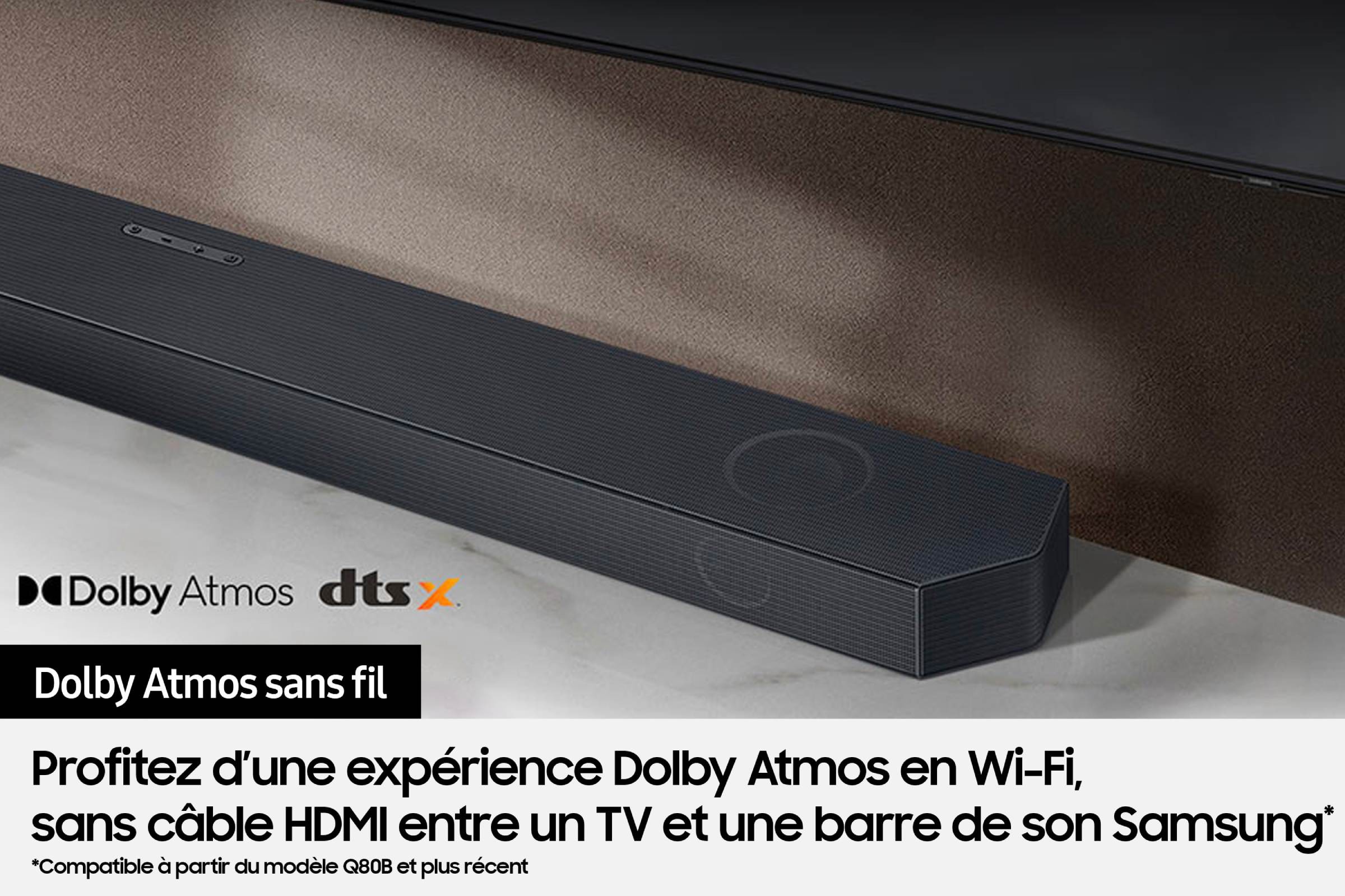 SAMSUNG Barre de son Sans fil Q-Series 3.1.2Ch Dolby Atmos Noir - HW-Q700C