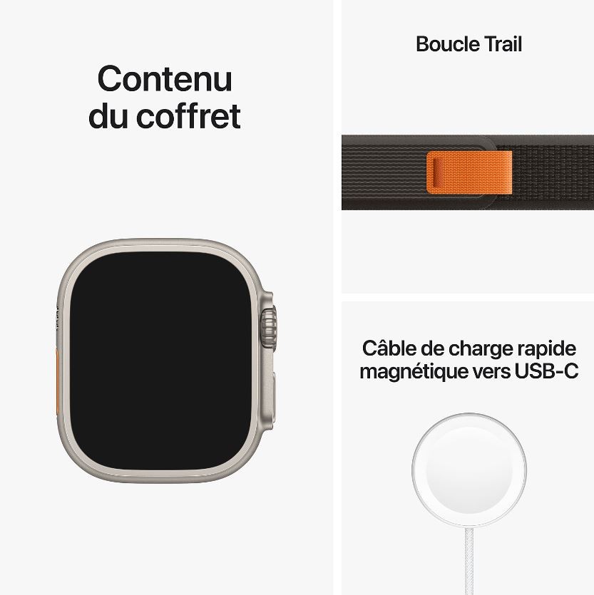 APPLE Montre connectée Apple Watch Ultra GPS + Cellular 49mm - WATCHULTRA-MQFX3NF