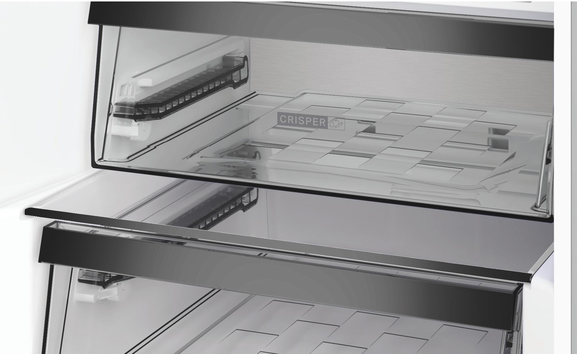 Réfrigérateur congélateur bas WHIRLPOOL Total No Frost, 355L, Gris - WHK25404XP8E