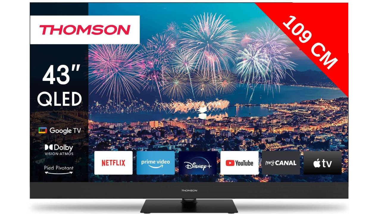 THOMSON TV QLED 4K 109 cm  - 43QG6C14