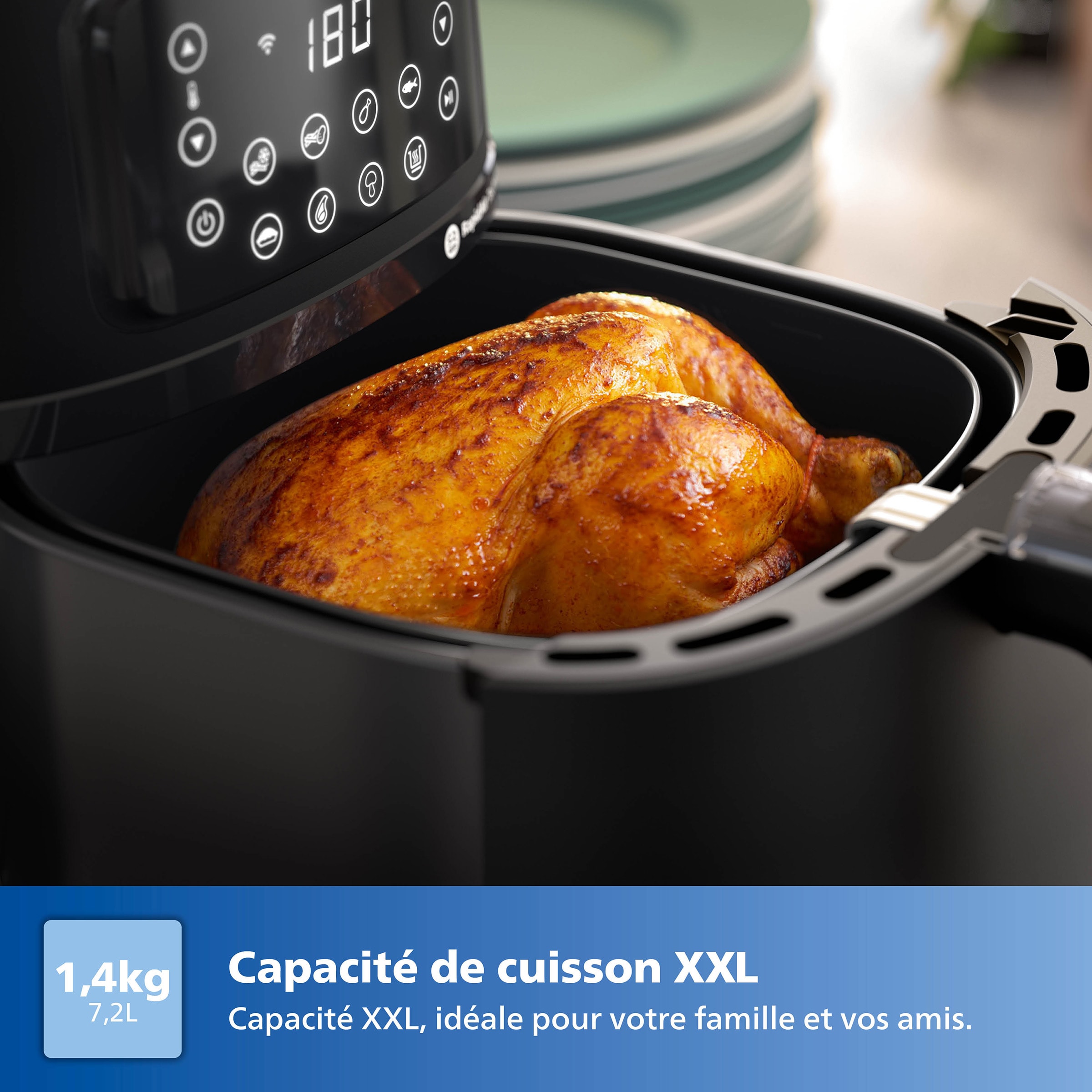 Friteuse à air chaud PHILIPS Air Fryer 2000W 1.4kg - HD9285/93 Friteuse à air chaud PHILIPS Air Fryer 2000W 1.4kg - HD9285/93