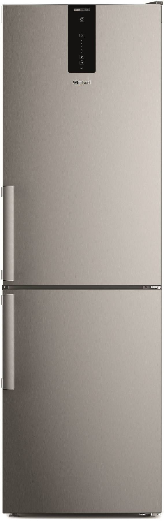 Réfrigérateur congélateur bas WHIRLPOOL 335L No Frost Gris W7X82OOXH