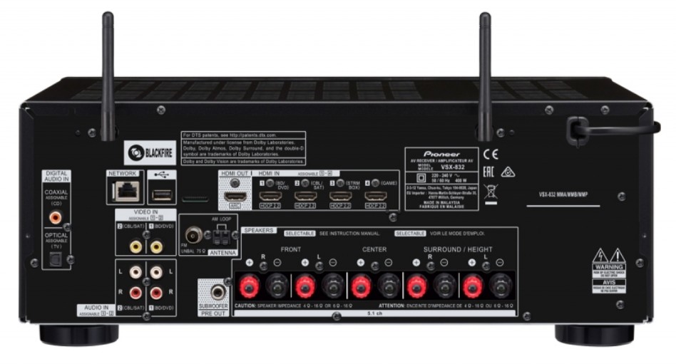 Ampli tuner audio vidéo PIONEER  - VSX832S
