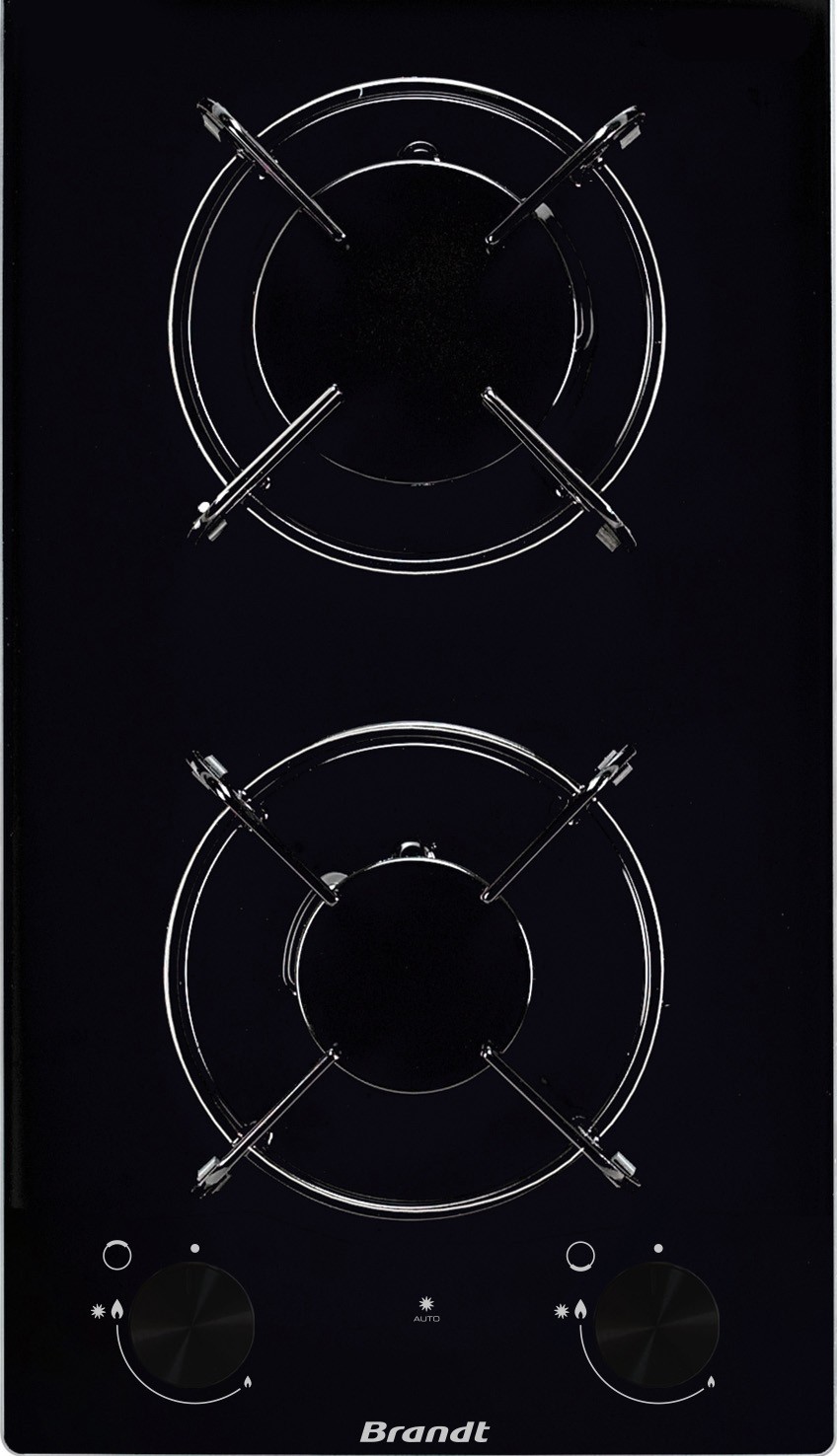 Domino gaz BRANDT 2 foyers 30 cm 3000W Noir - BPG3200B