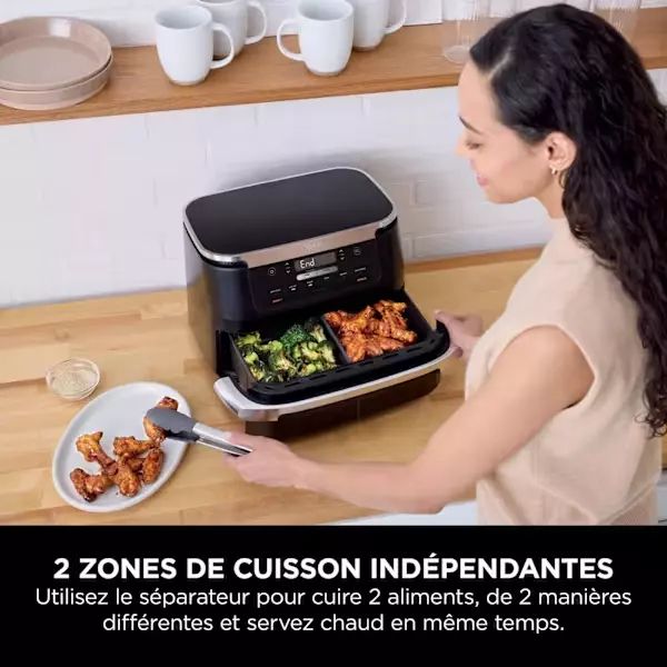 Friteuse à air chaud NINJA AirFryer 6.6L 2470W Double compartiment - AF550EU