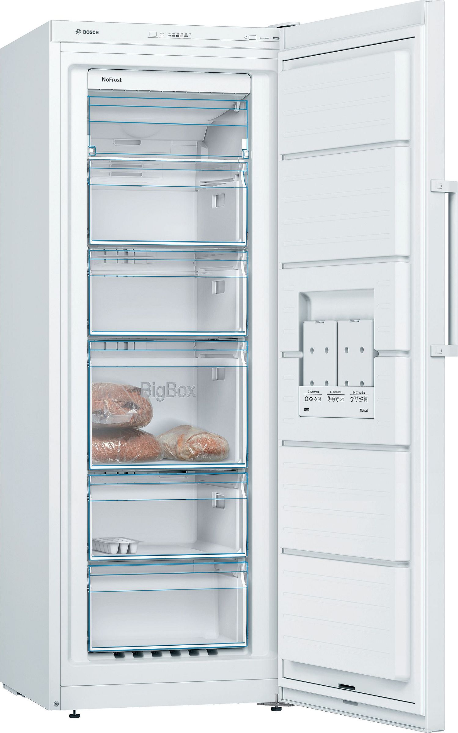 Congélateur armoire BOSCH 200L No Frost Blanc - GSN29VWEV