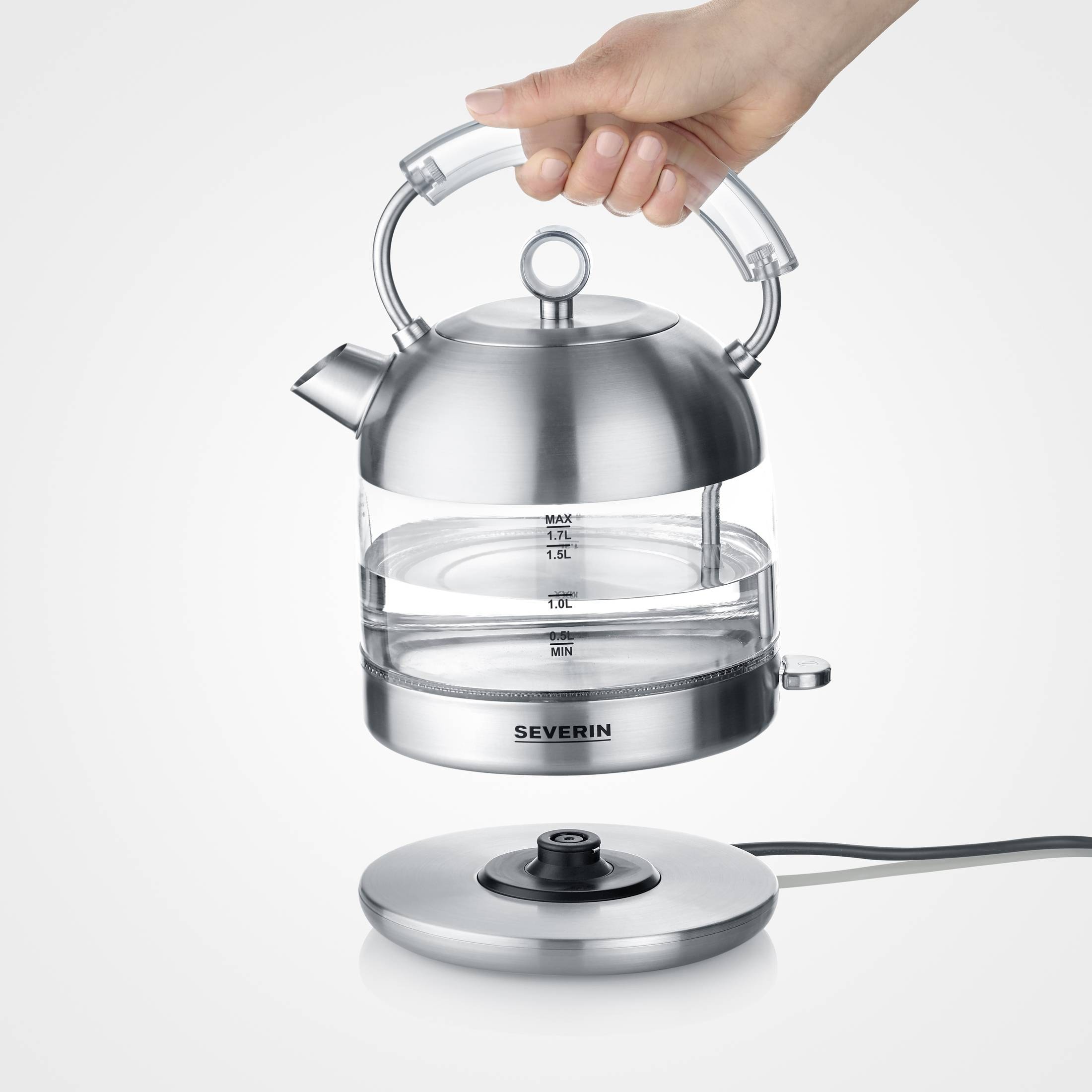 Bouilloire SEVERIN , 1.7L, 2400w, verre - WK3459