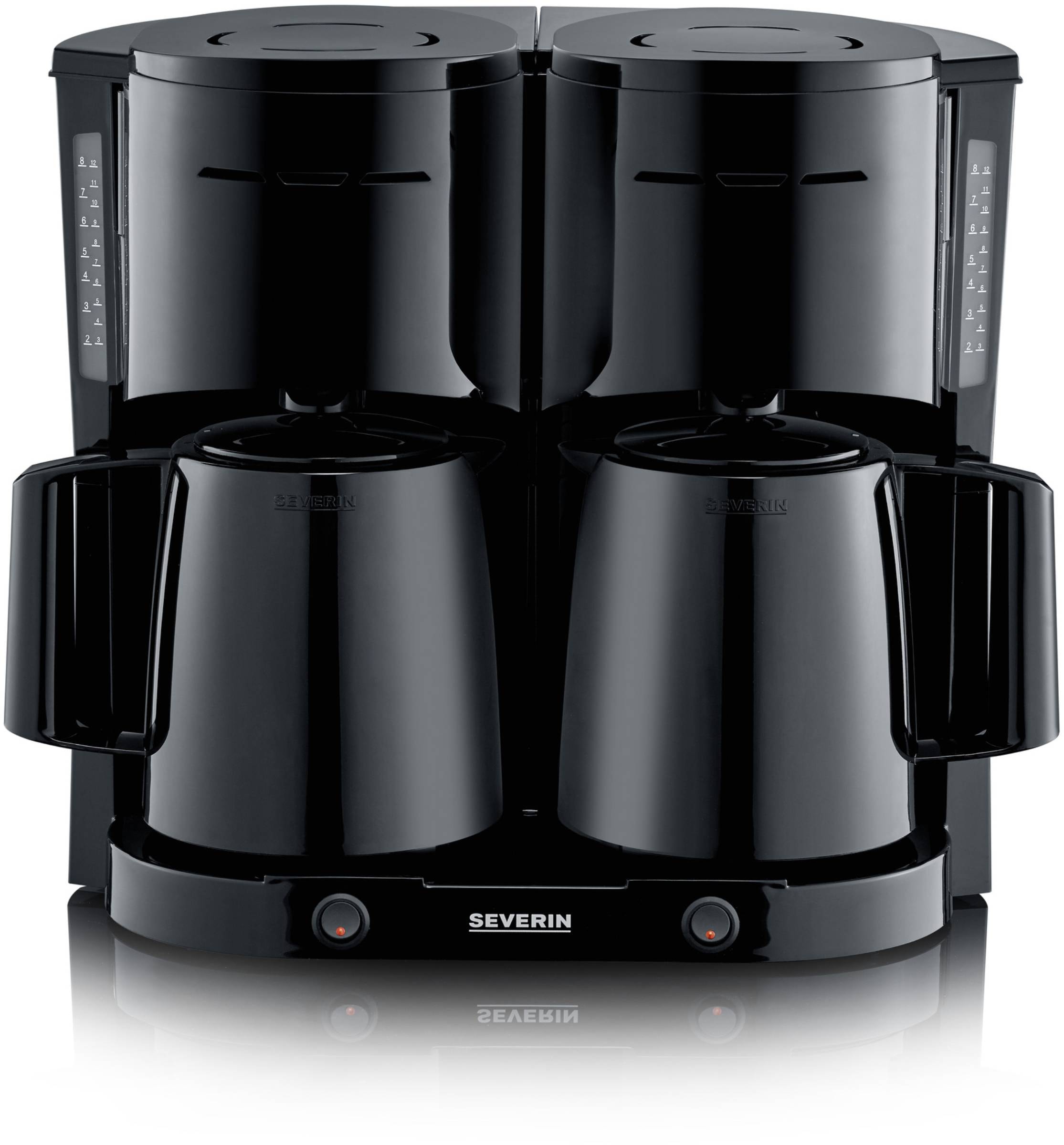 Cafetière SEVERIN à filtre, double verseuse, Noir - KA9315