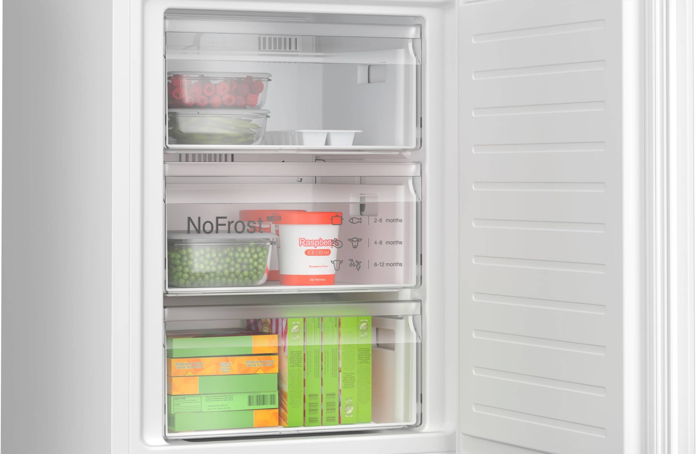 Réfrigérateur congélateur bas BOSCH 363L No Frost Blanc - KGN392WCF