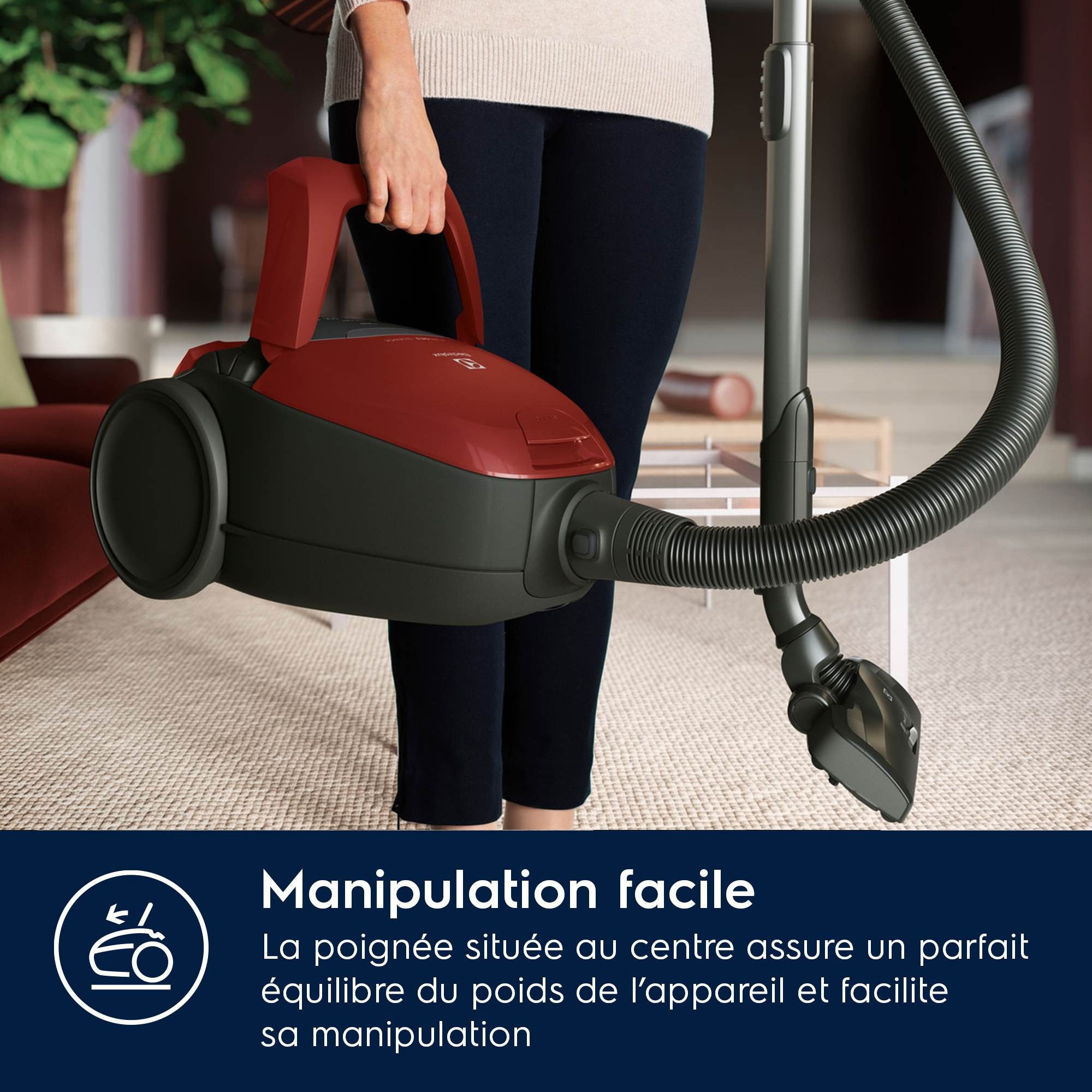 Aspirateur traîneau ELECTROLUX Pure D8, avec sac, 500W, Rouge - PD82ANIMA Aspirateur traîneau ELECTROLUX Pure D8, avec sac, 500W, Rouge - PD82ANIMA