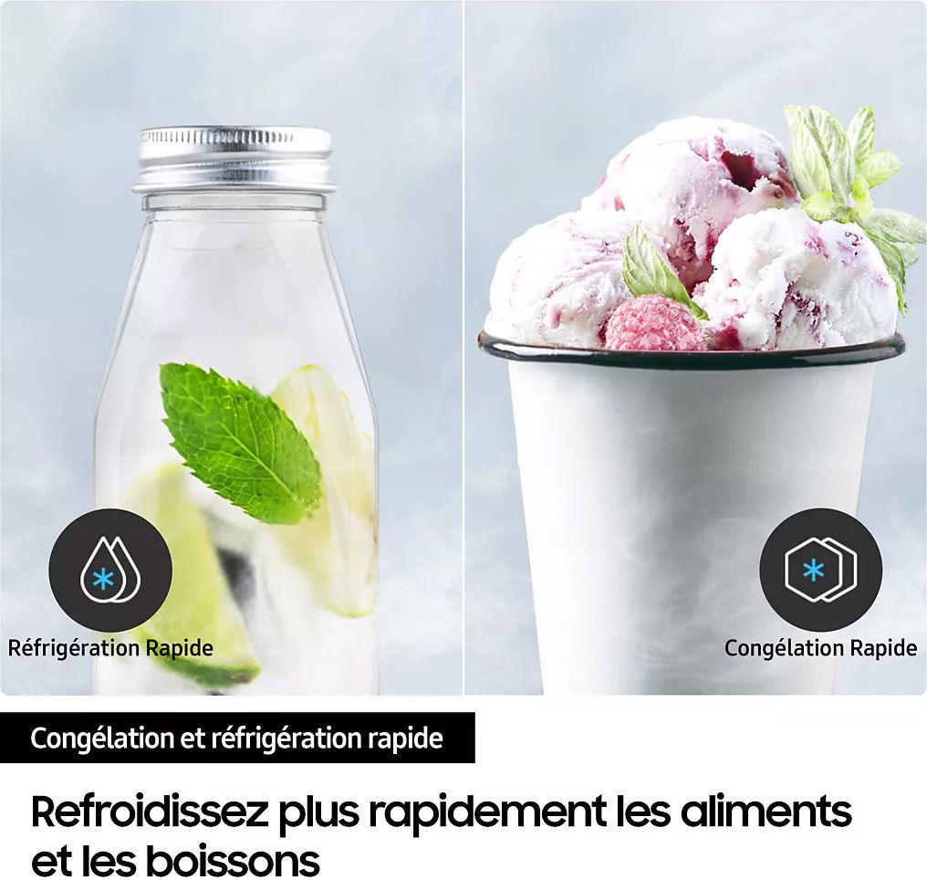 Réfrigérateur side by side SAMSUNG 621L No Frost Noir - RS90F64EDF