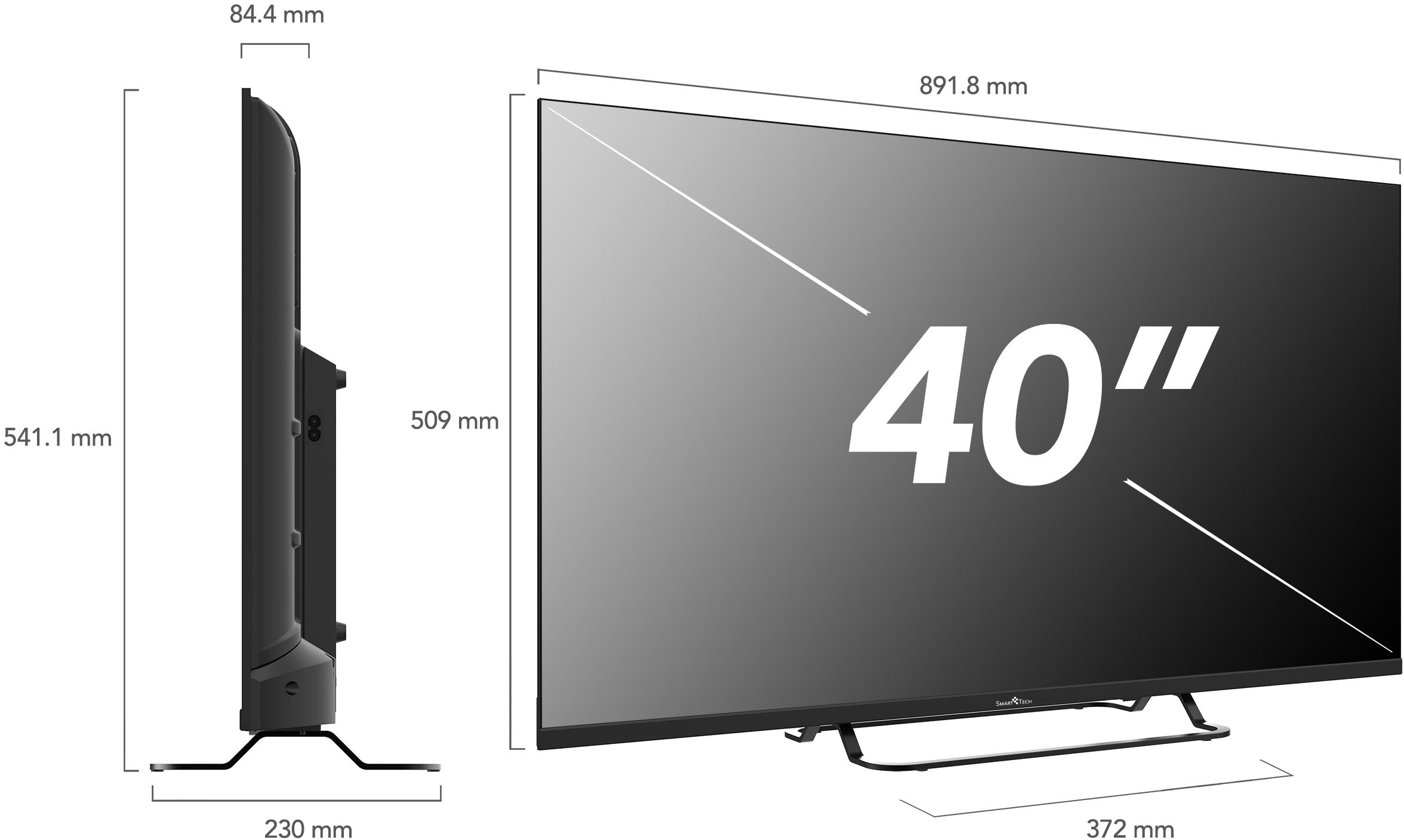 TV QLED 101 cm SMART TECH - 40QW01V TV QLED 101 cm SMART TECH - 40QW01V