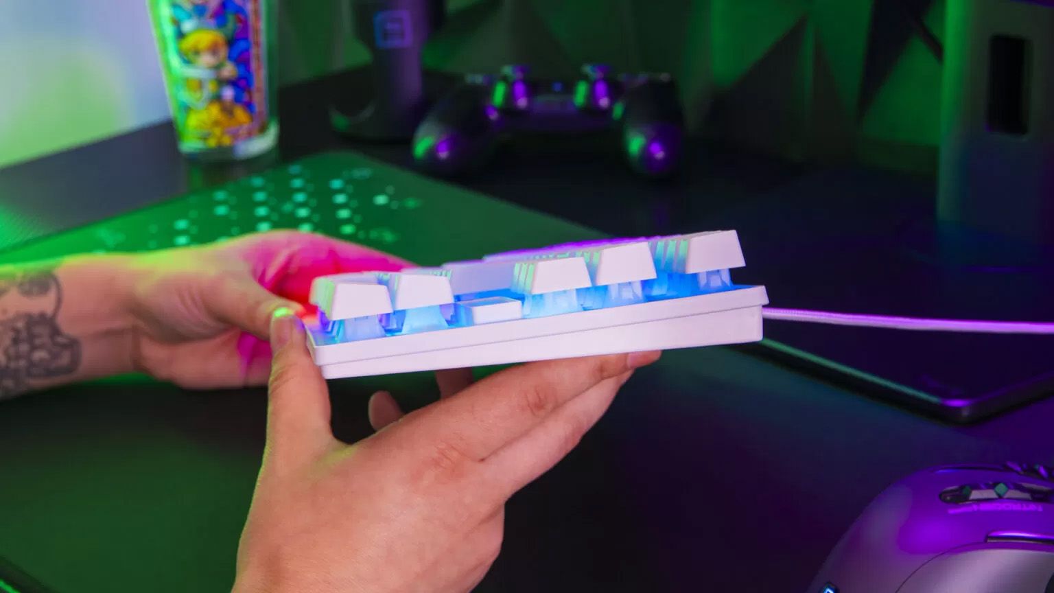 Clavier gamer THE G-LAB RGB - KEYZ-CAESIUMT-W