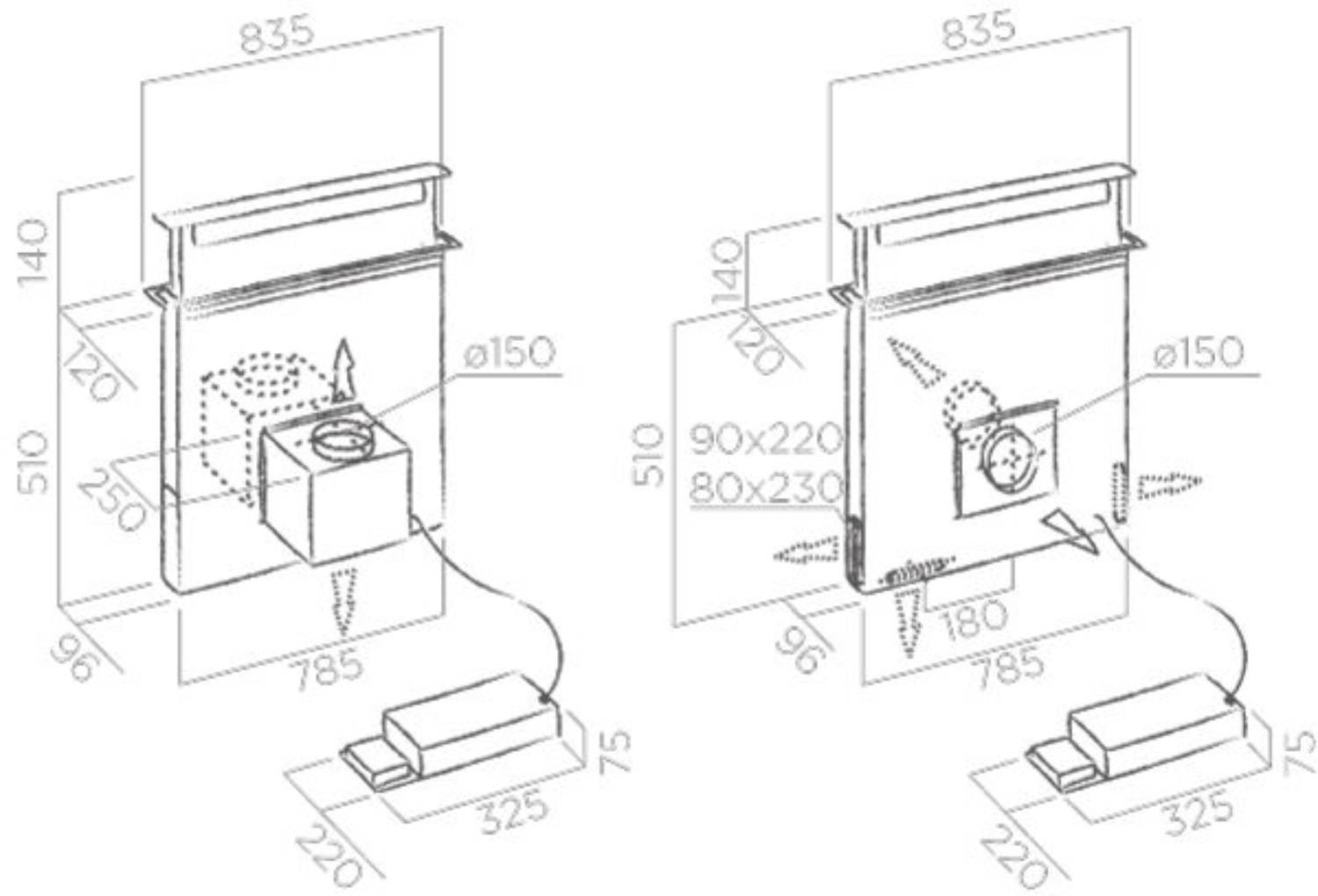 Hotte plan de travail ELICA  - PRF0120979
