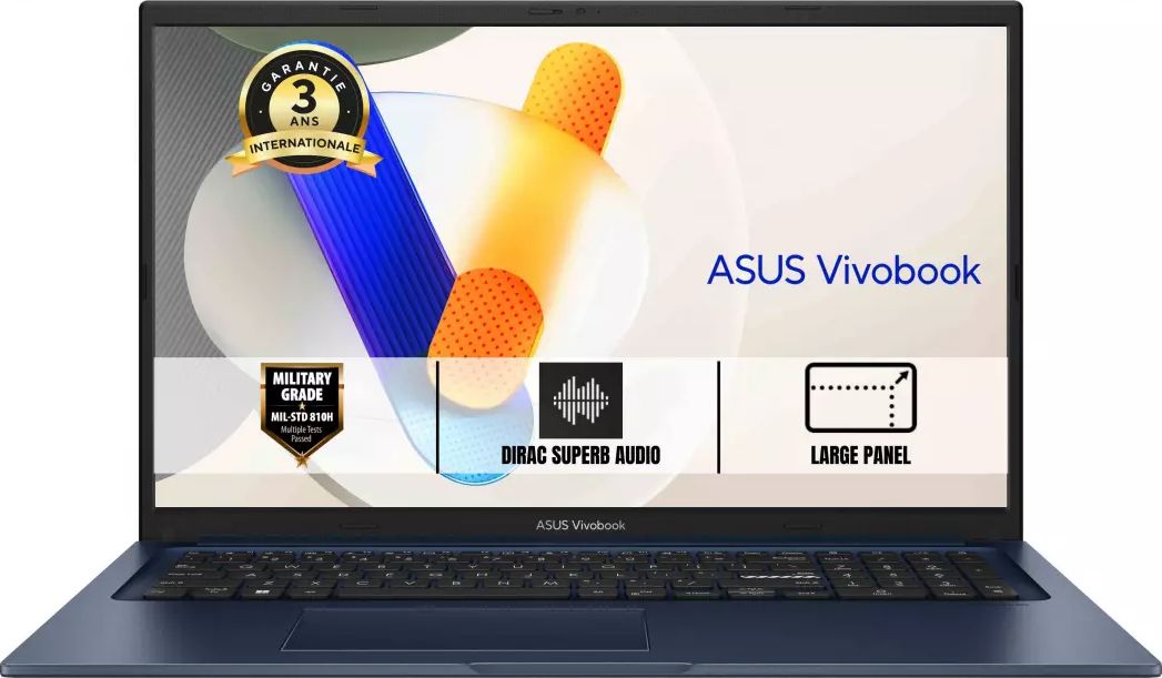 PC portable 17 pouces ASUS 17.3" Core 7 150U 16Go 512Go Bleu - X1704VA-DICAU1058W