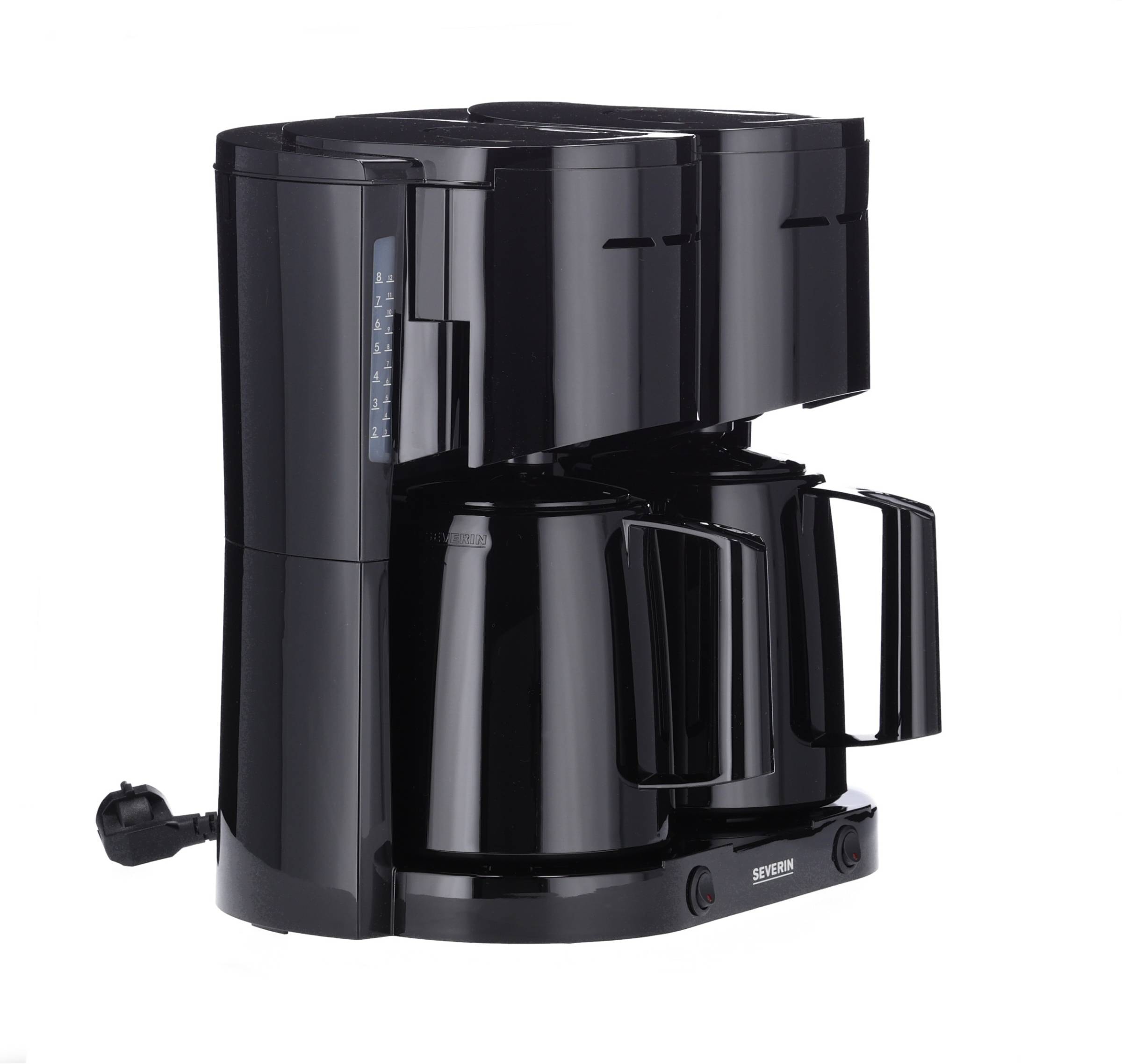 Cafetière SEVERIN à filtre, double verseuse, Noir - KA9315