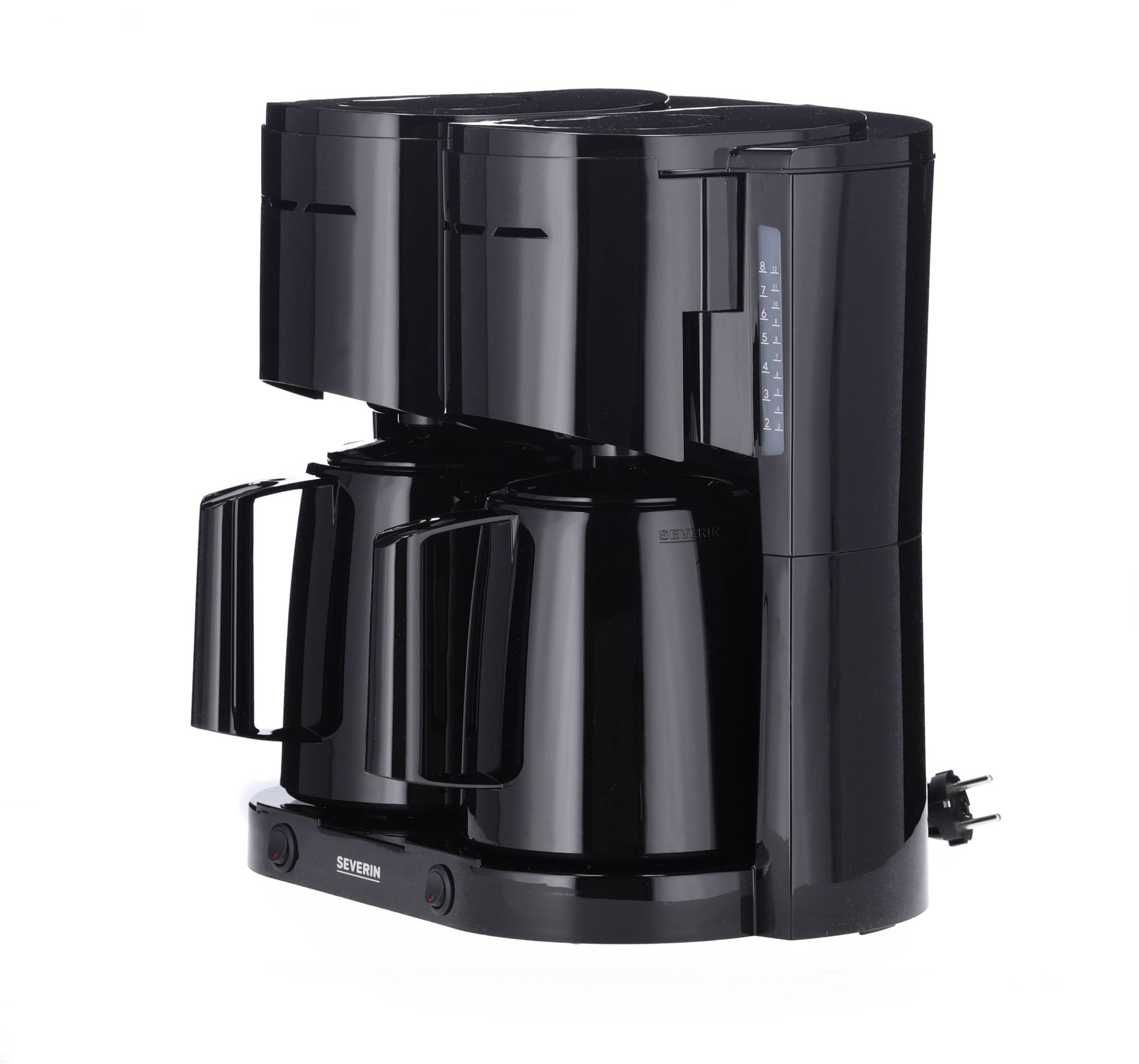Cafetière SEVERIN à filtre, double verseuse, Noir - KA9315