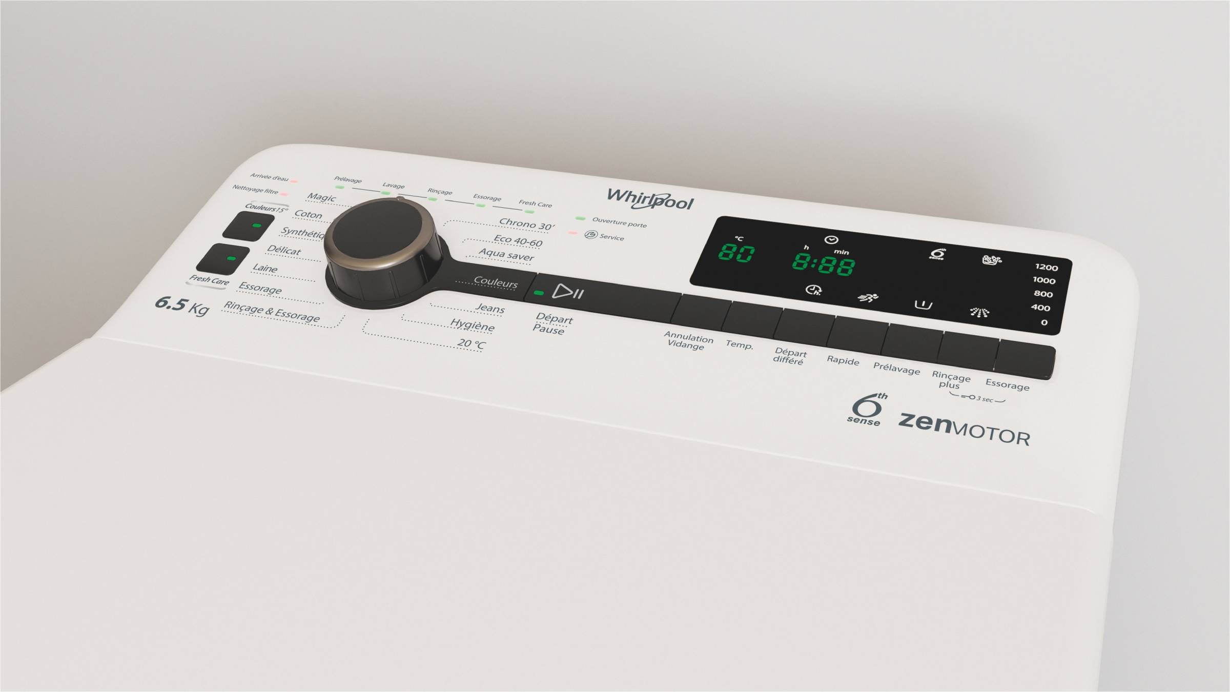 Lave linge Top WHIRLPOOL 6.5 kg - TDLRBX65242BSFR