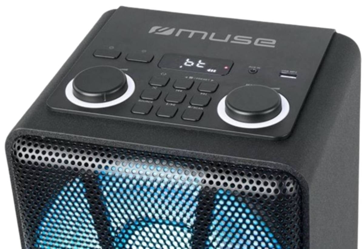 MUSE Enceinte sono portable Party Box Bluetooth avec Batterie - M-1805DJ