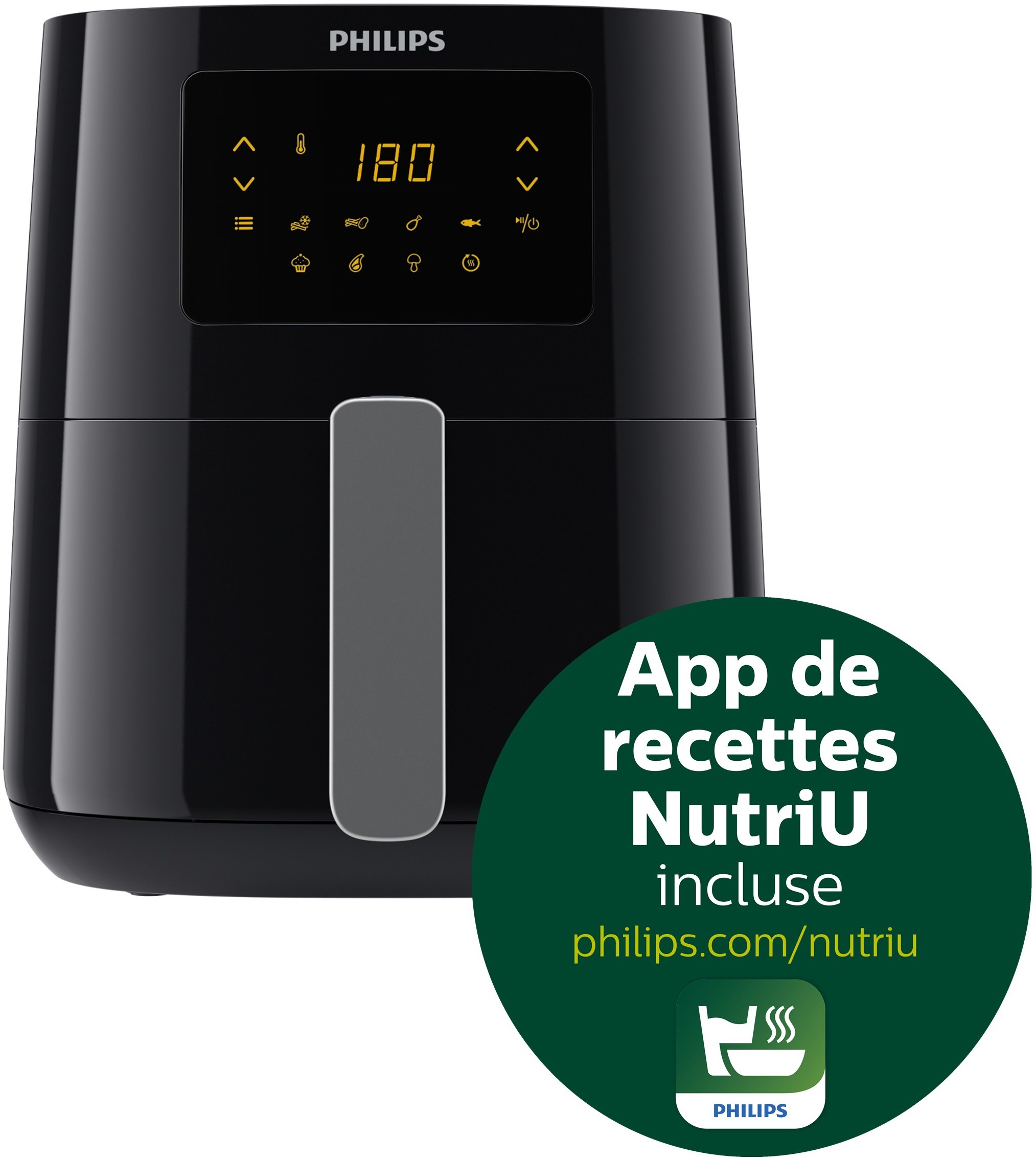 Friteuse à air chaud PHILIPS Airfryer Rapid Air Noir - HD9252/70 Friteuse à air chaud PHILIPS Airfryer Rapid Air Noir - HD9252/70