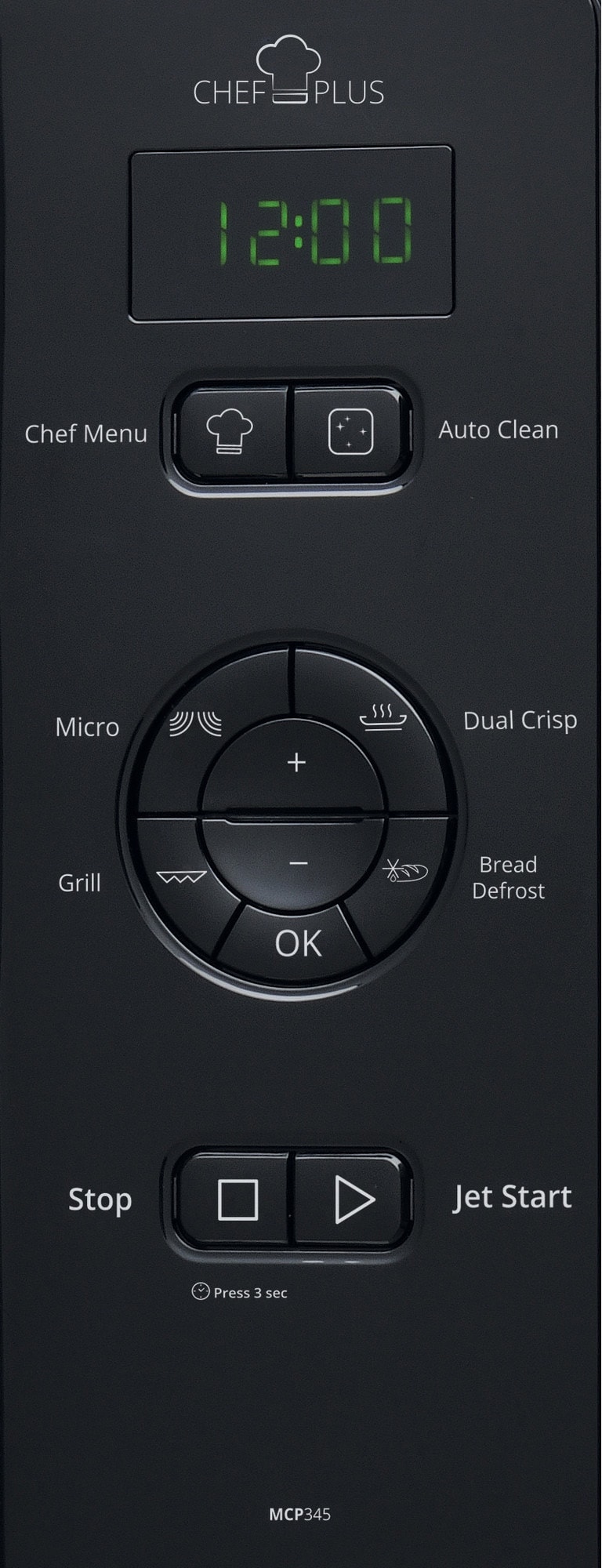 Micro ondes Grill WHIRLPOOL Auto Clean 800W 25L Noir - MCP345NB