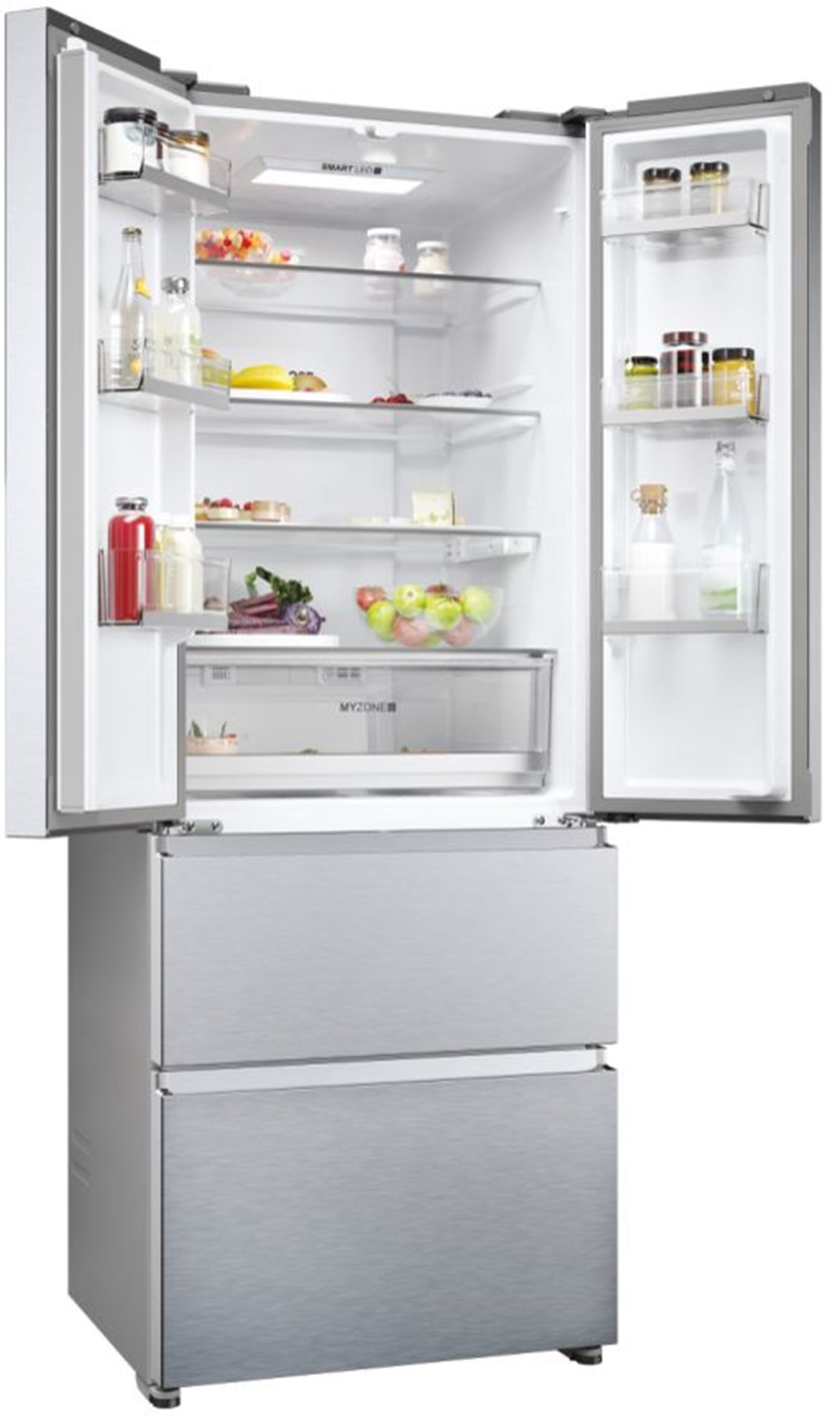 Réfrigérateur 4 portes HAIER , Froid No Frost, 446L, Inox - HFR5719ENMG Réfrigérateur 4 portes HAIER , Froid No Frost, 446L, Inox - HFR5719ENMG