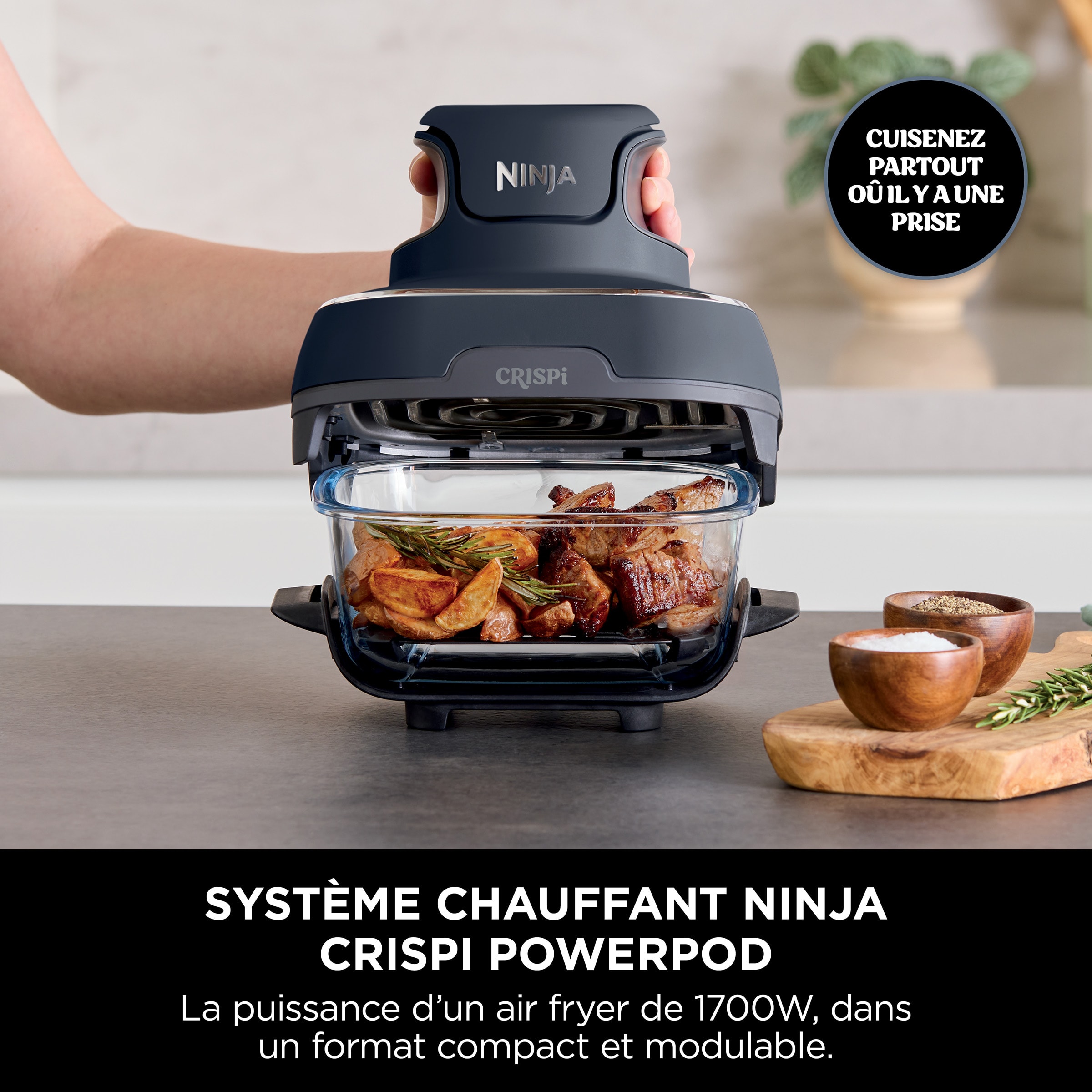 Friteuse à air chaud NINJA Fry 3.8L 1700W Design transparent - FN101EUGY