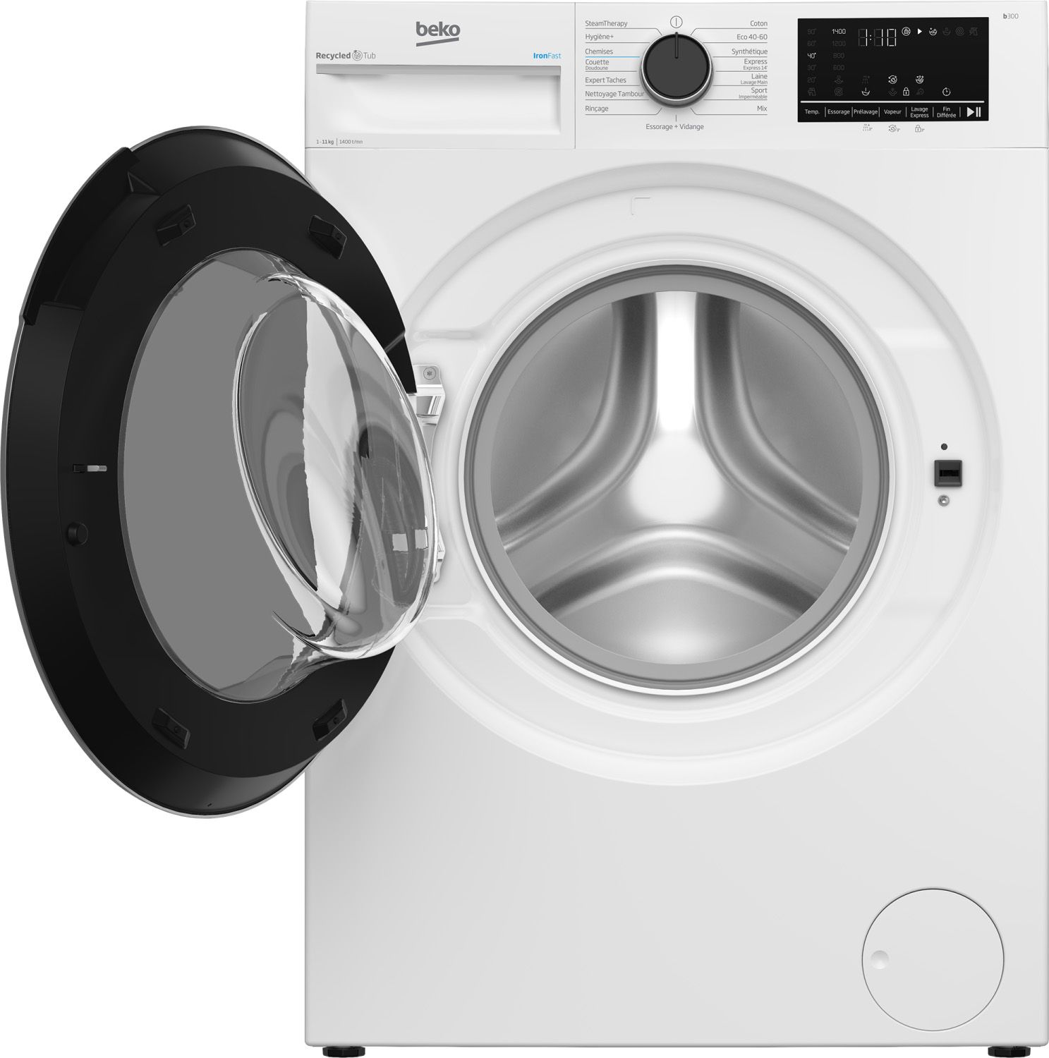 Lave linge Frontal BEKO 11kg 1400trs/min Blanc - B5WFT31145W