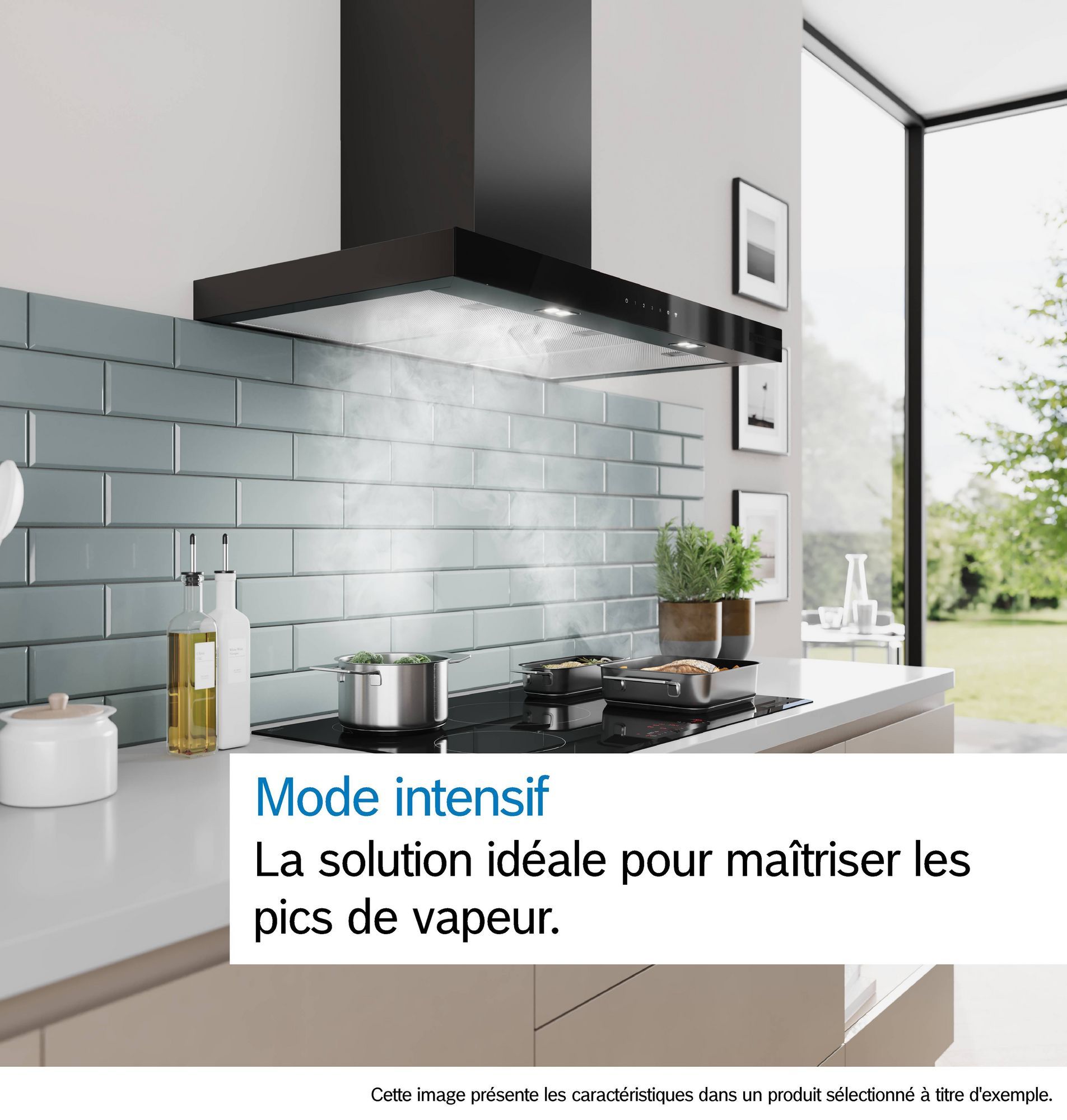 Hotte decorative murale BOSCH 90cm 56dB Inox - DWB97DN30