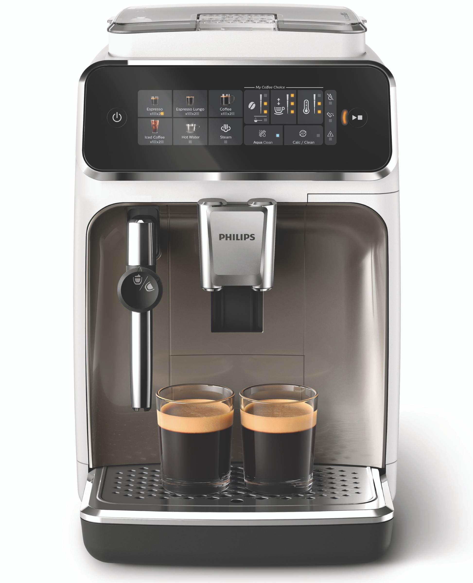 Robot expresso PHILIPS Broyeur, Séries 3000, Blanc - EP3323/90