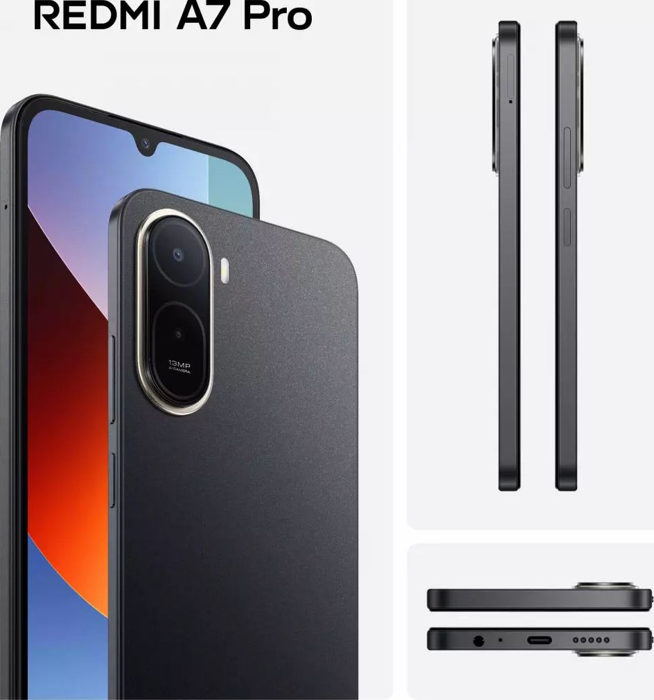Smartphone XIAOMI Redmi A7 Pro 4G 128Go Noir - REDMI-A7PRO-128-NOIR