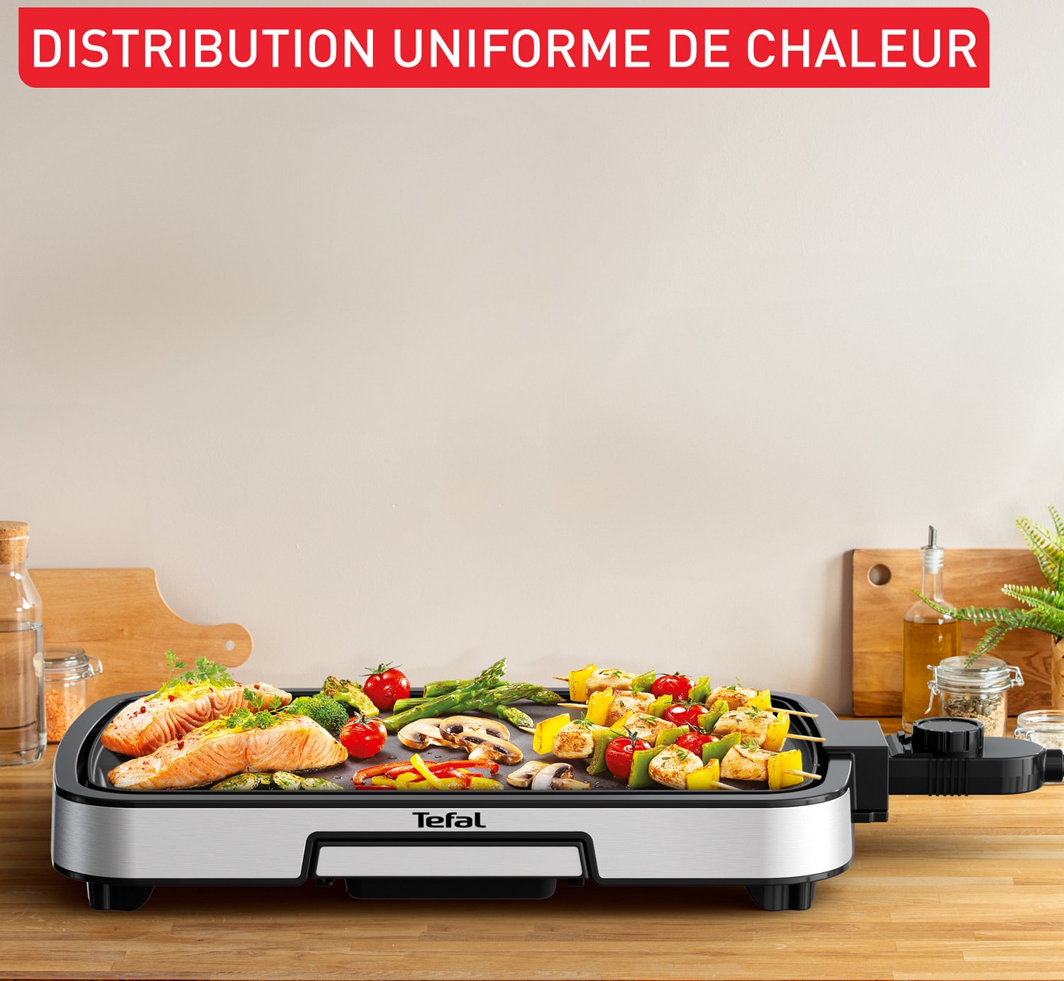 Plancha TEFAL 40x25cm 6 personnes Acier inoxydable - CB630D10