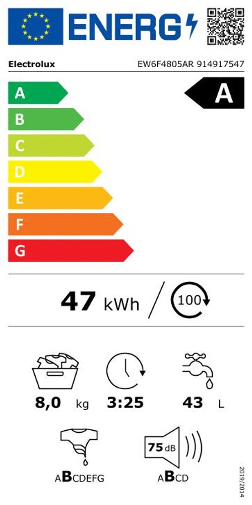 Lave linge Frontal ELECTROLUX , PerfectCare 600, 8kg, Blanc - EW6F4805AR Lave linge Frontal ELECTROLUX , PerfectCare 600, 8kg, Blanc - EW6F4805AR