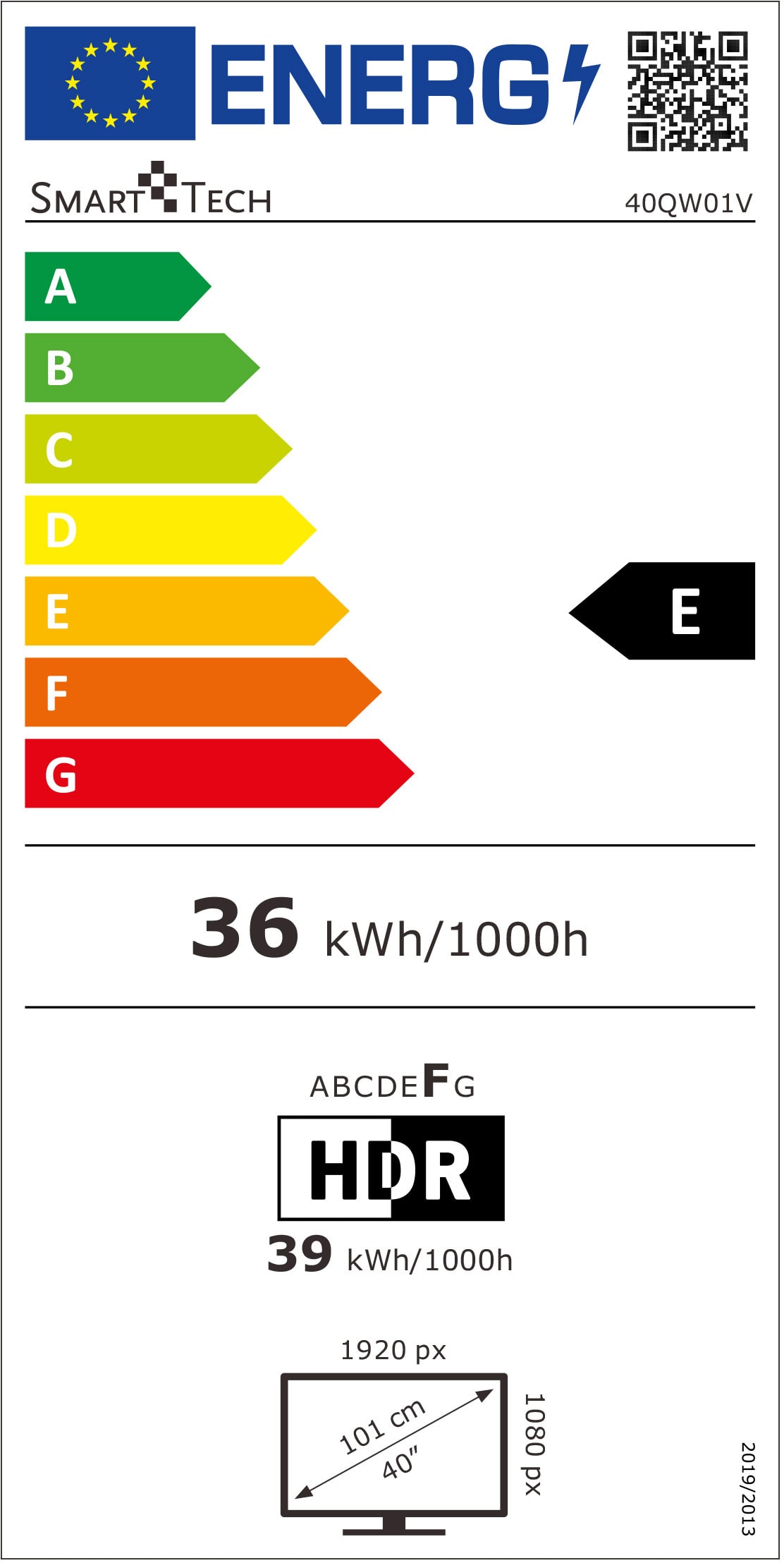TV QLED 101 cm SMART TECH - 40QW01V TV QLED 101 cm SMART TECH - 40QW01V