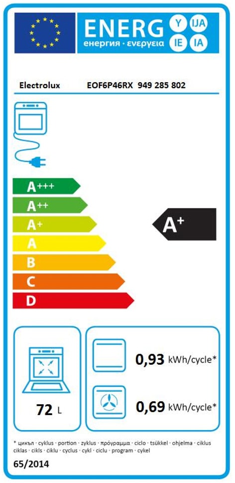 Four encastrable pyrolyse ELECTROLUX  - EOF6P46RX