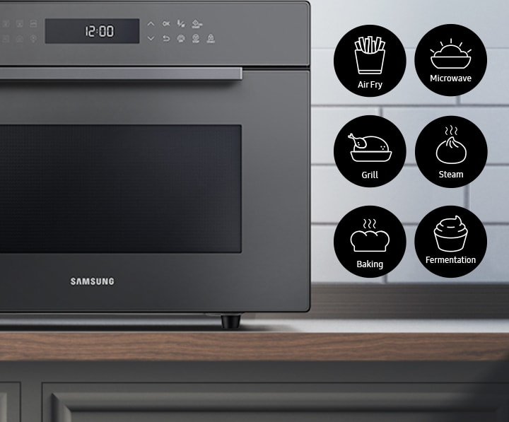 Micro ondes Combiné SAMSUNG 35L 900W Argent - MC35R8088CC