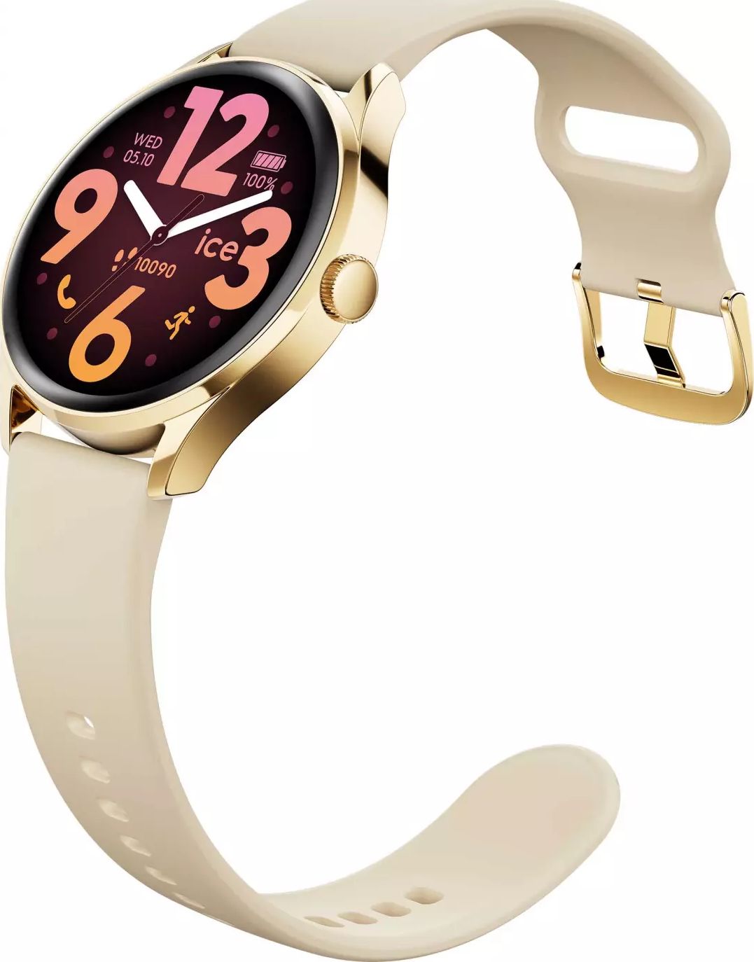 Montre connectée ICE WATCH Ice Smart 3.0 Round 39mm GPS Beige - SMART3GOLDBEIGE