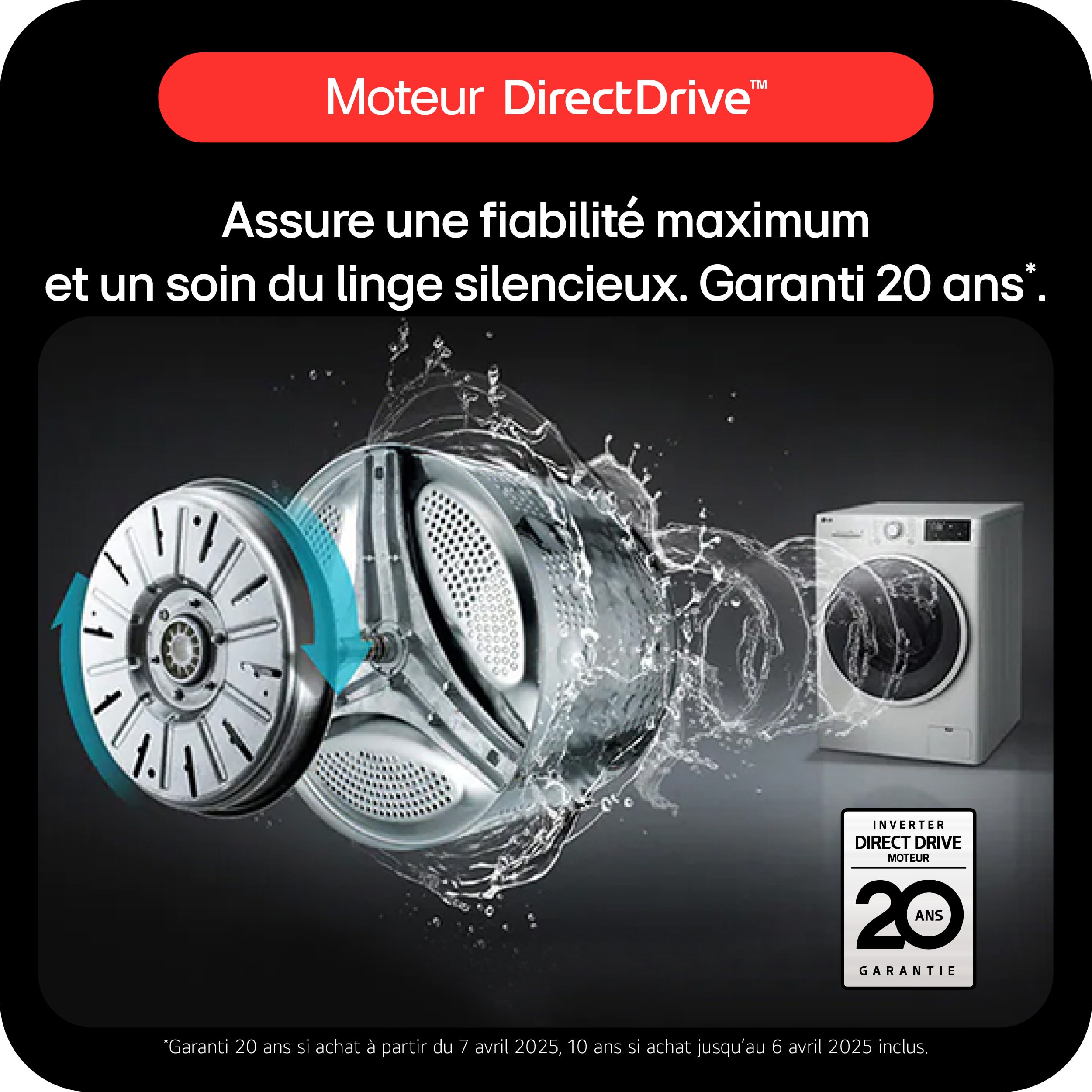 Lave linge Frontal LG 9kg 1400trs/min Blanc - F94B15WHS