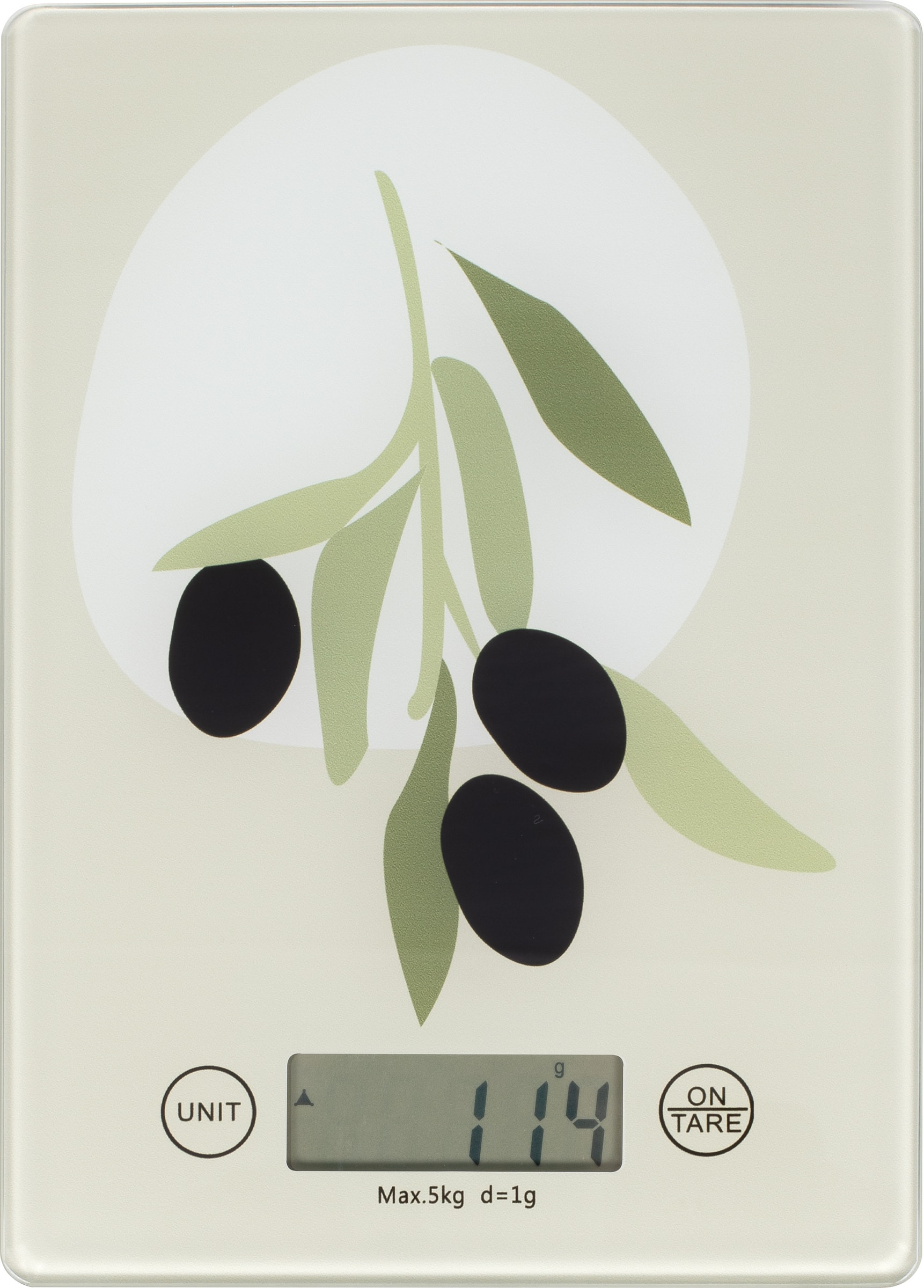 Balance de cuisine LIVOO 5kg Electronique Tare Verre trempé Vert DOM451A
