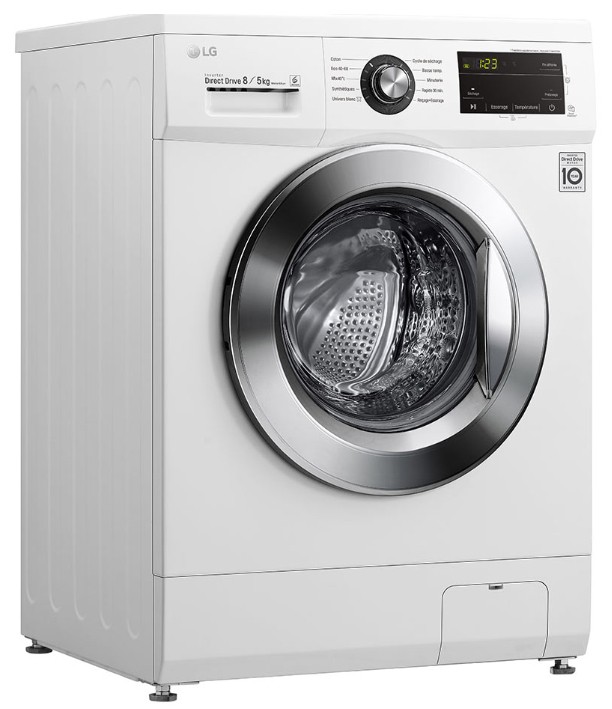 Lave linge sechant Frontal LG , 1400 trs/mn, 8/5kg, Blanc - F854M22WR
