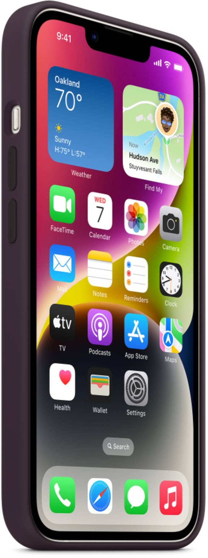 Coque iPhone APPLE 14 silicone baie de sureau - MPT03ZM/A