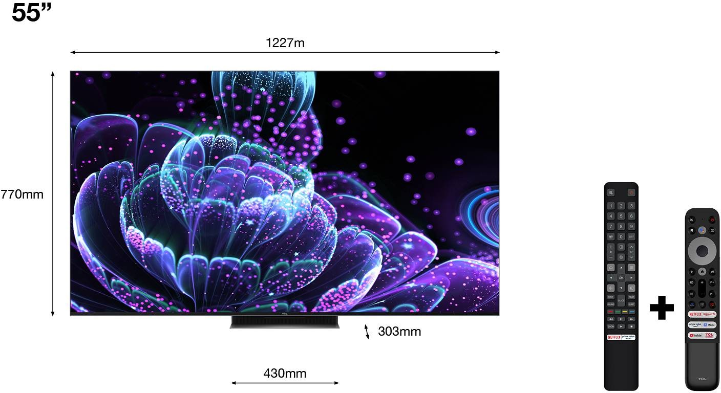TCL TV QLED 4K 139 cm 55"