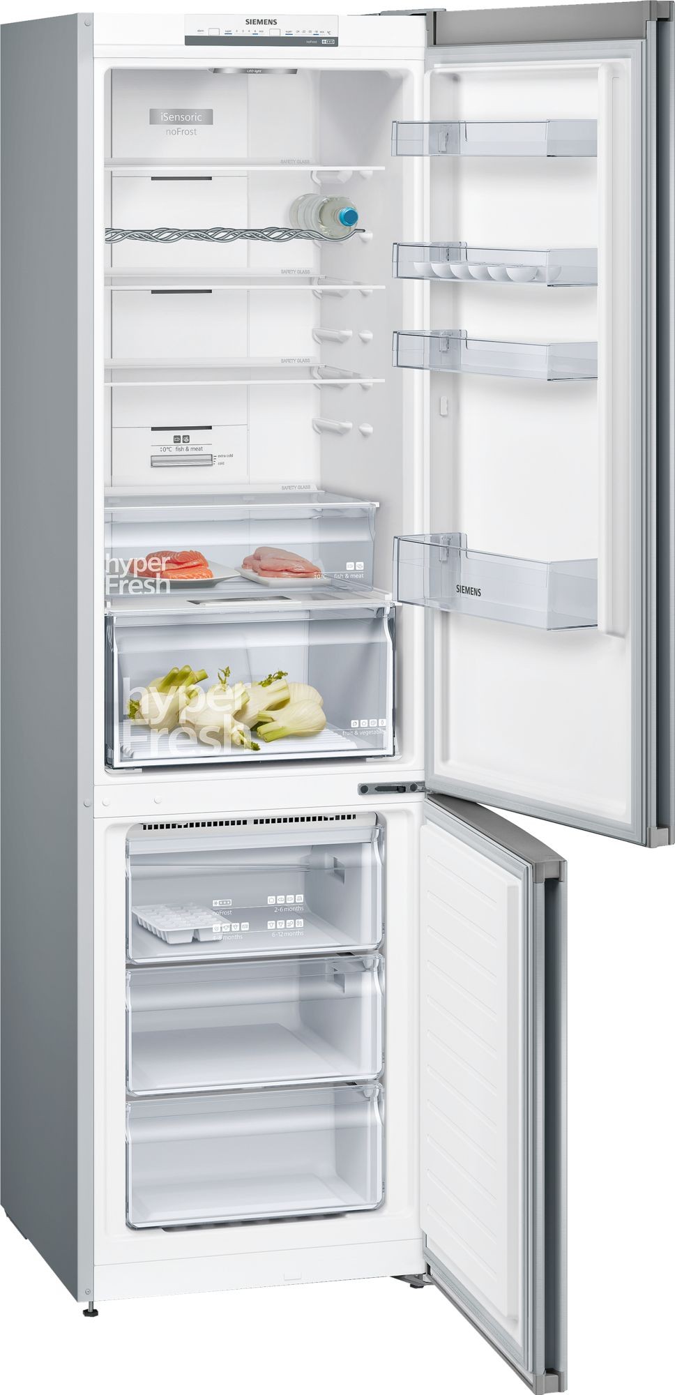 SIEMENS Réfrigérateur congélateur bas 366 litres Inox - KG39NVIEC