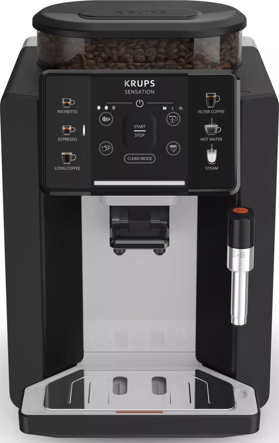 Robot expresso KRUPS Buse vapeur Gris Noir EA910A10