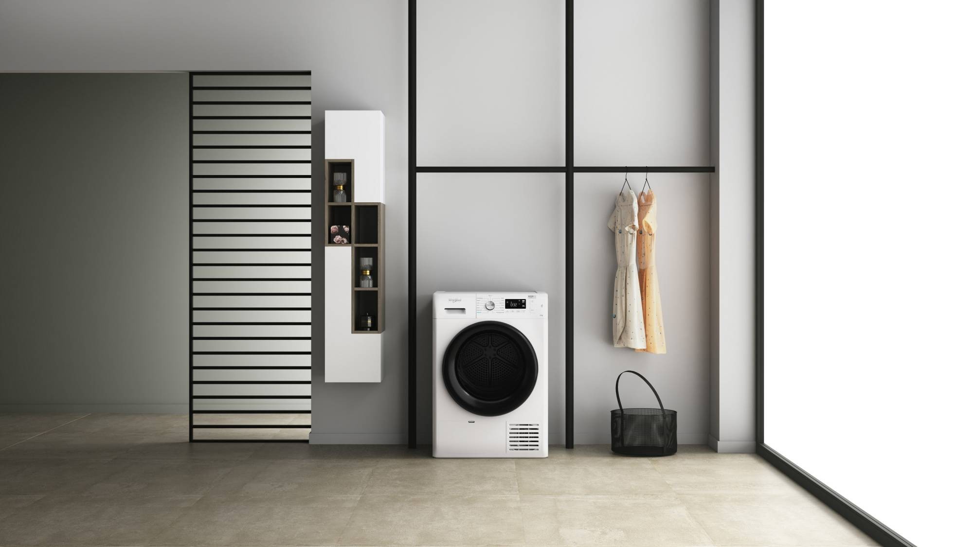 Sèche linge Condensation WHIRLPOOL , 6ème sens, Fresh Care +, 8kg, Blanc - FFTM1182BFR